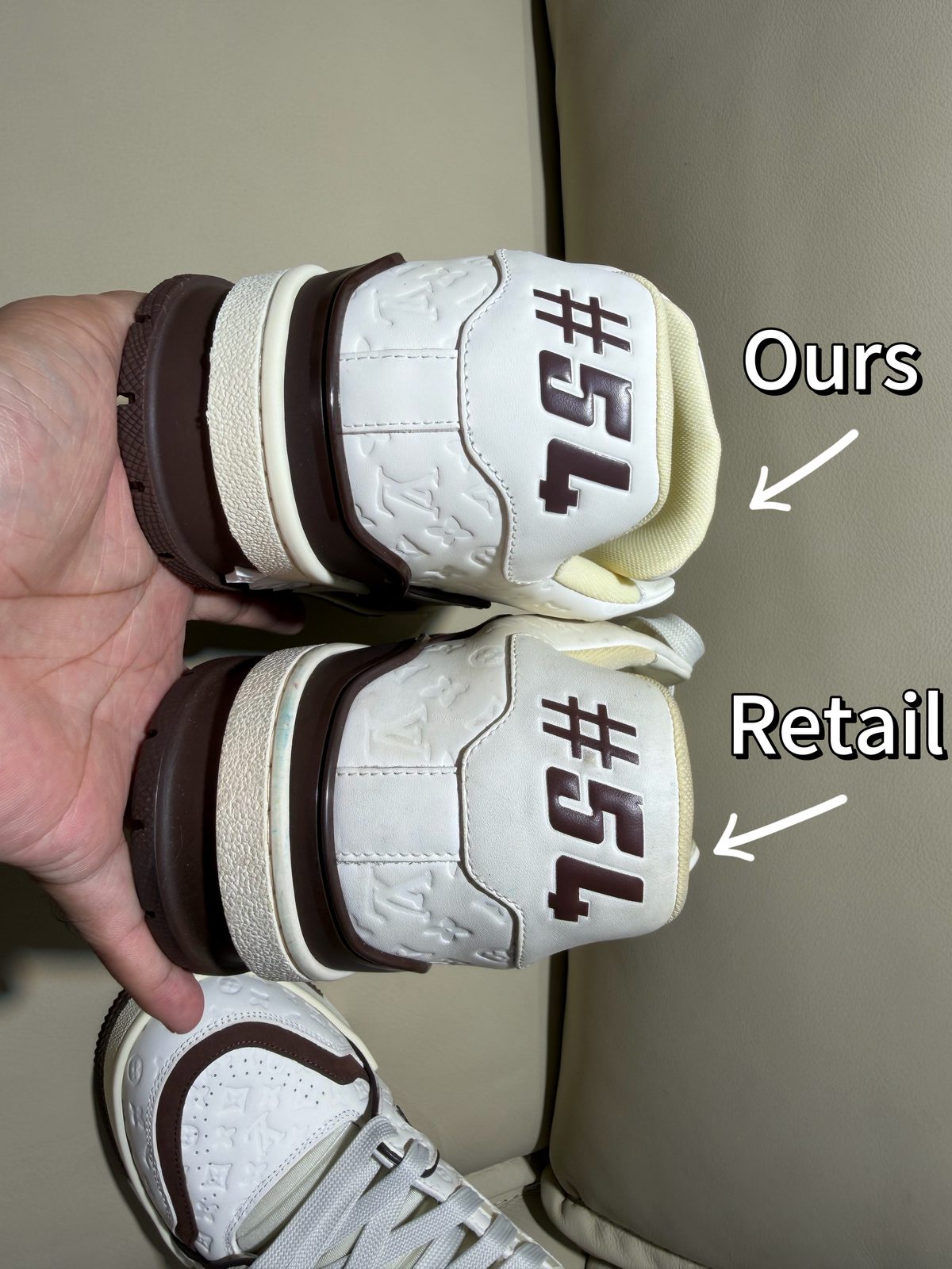 Louis Vuitton LV Trainer Sneakers White Brown