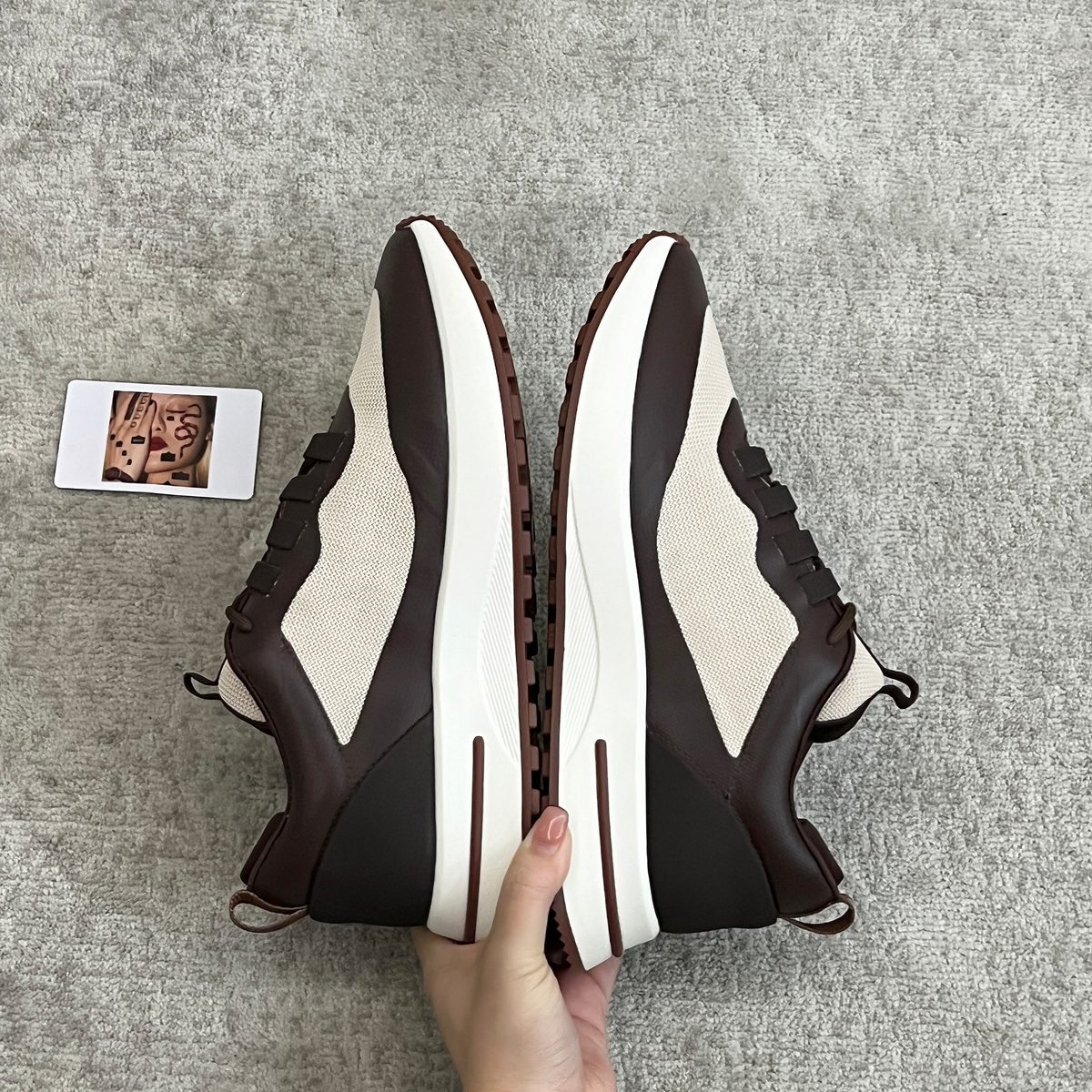 Black and White Colorblock Low-Top Sneakers