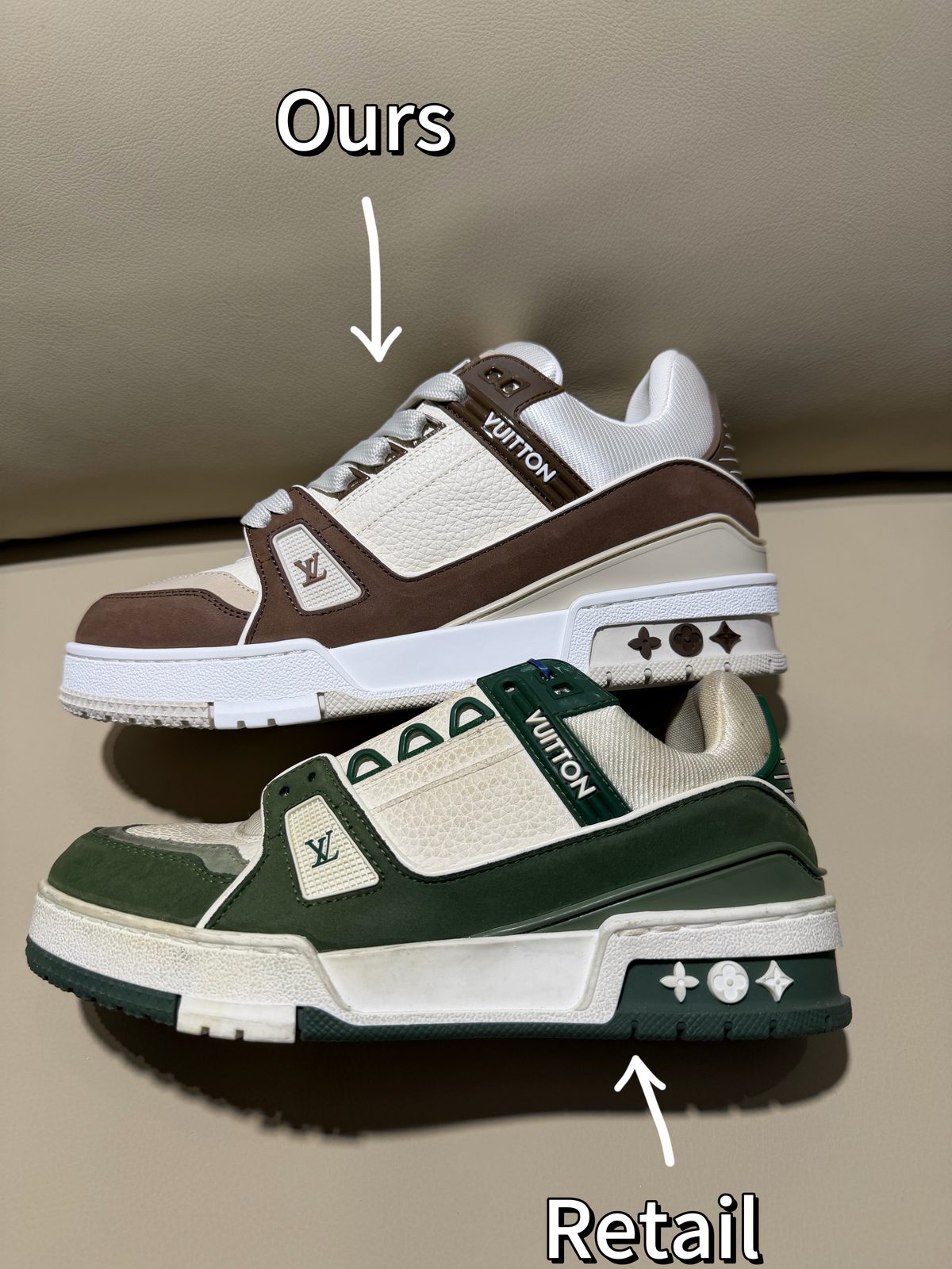 Louis Vuitton LV Trainer Leather Sneakers