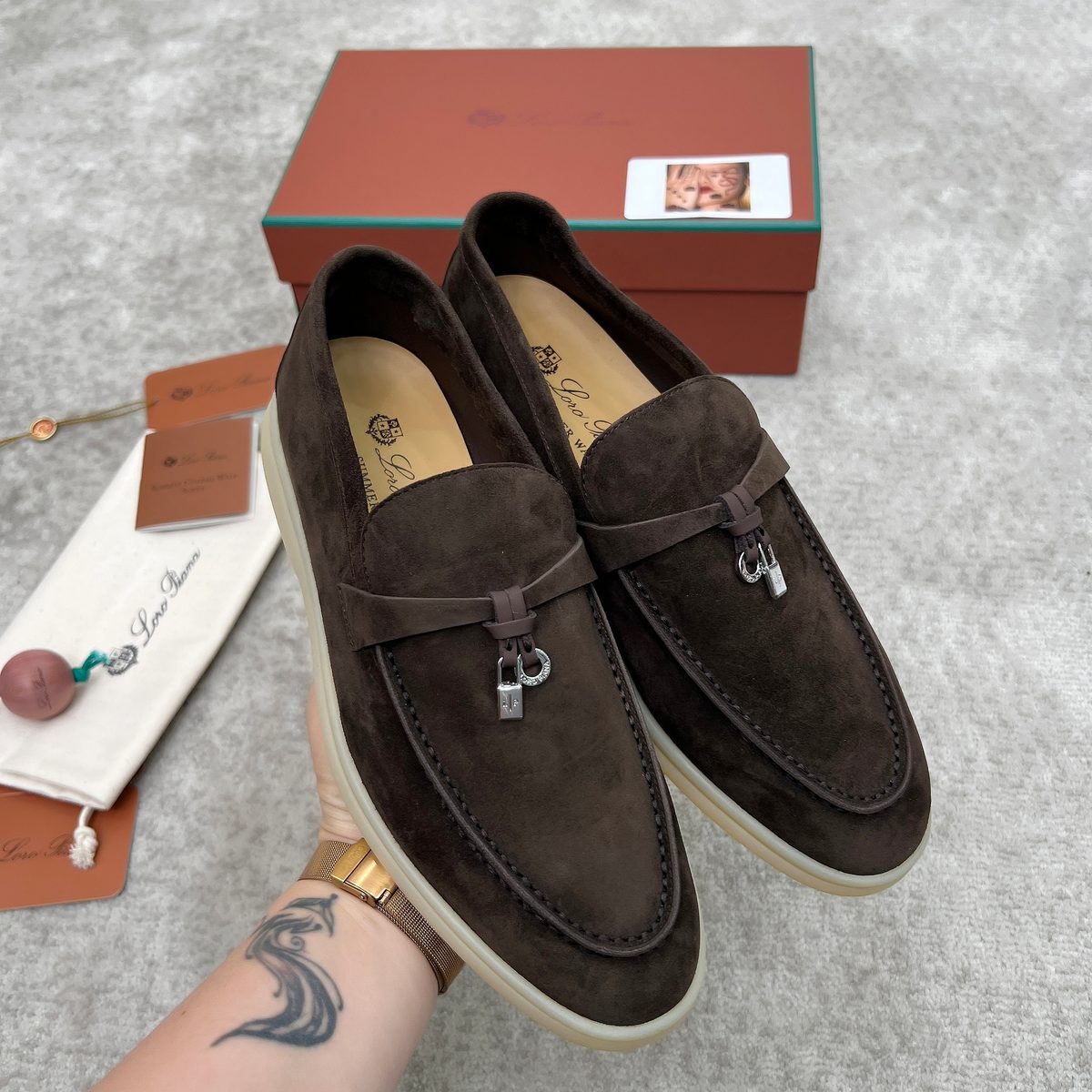 Loro Piana Summer Walk Suede Loafers
