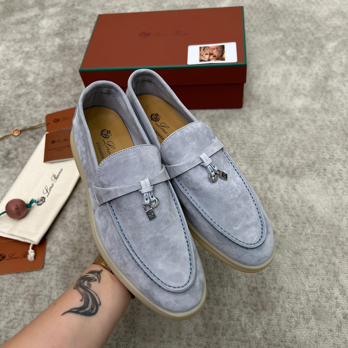 Loro Piana Summer Walk Suede Loafers