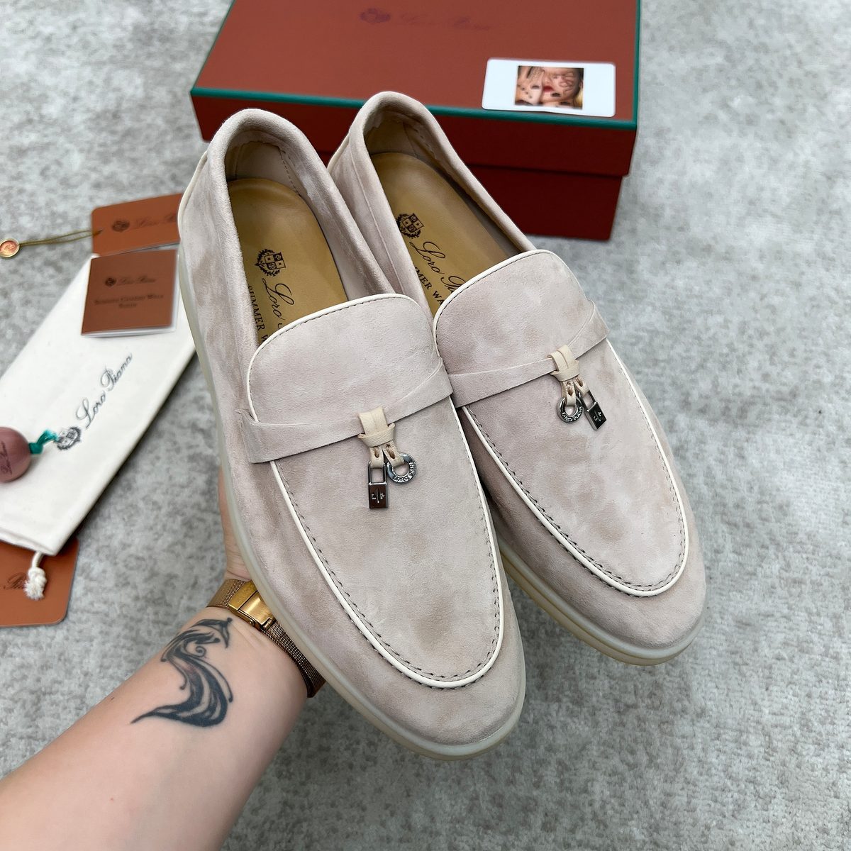 Loro Piana Summer Walk Suede Loafers