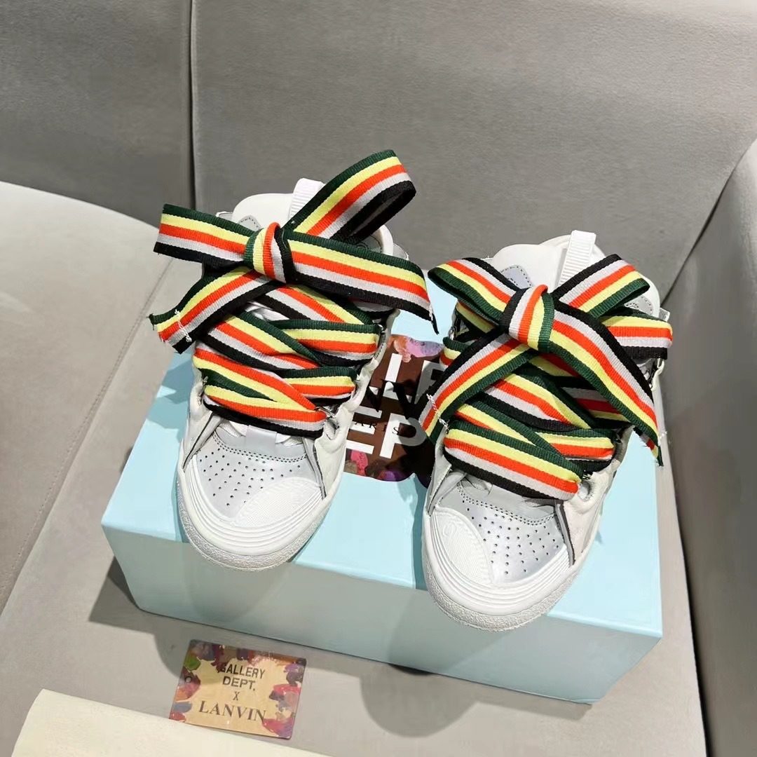 Lanvin x Gallery Dept. White Leather High-Top Sneakers
