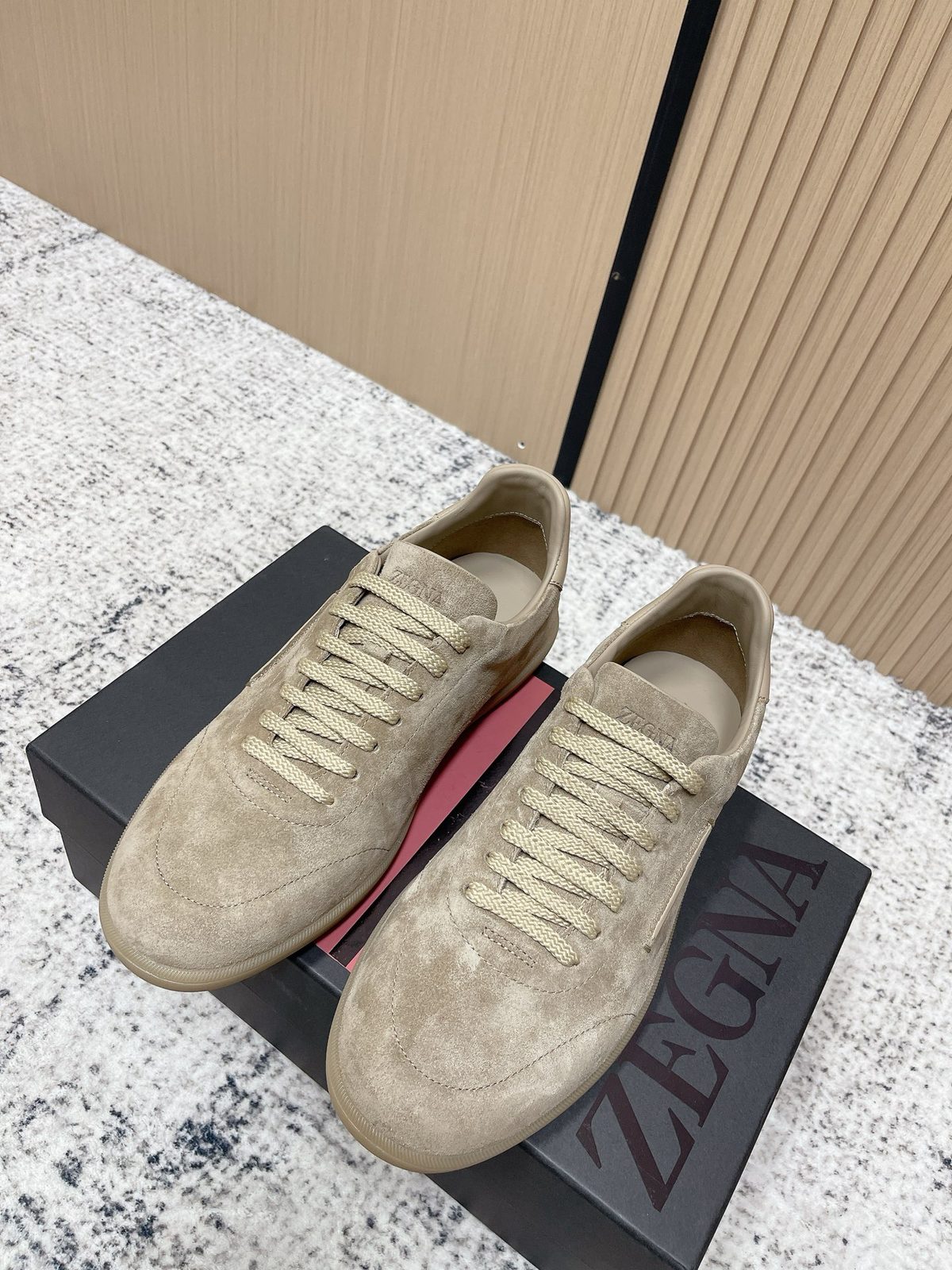 Axel Arigato Beige Suede Lace-Up Sneakers