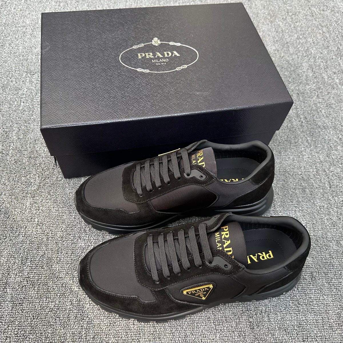 Prada Milano Black Nylon Sneaker