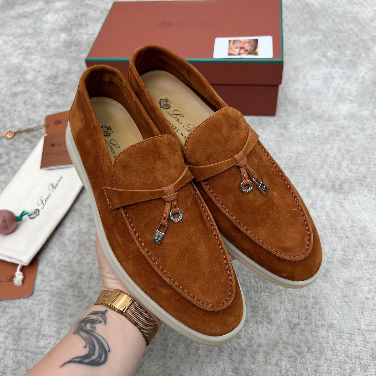 Loro Piana Summer Walk Suede Loafers