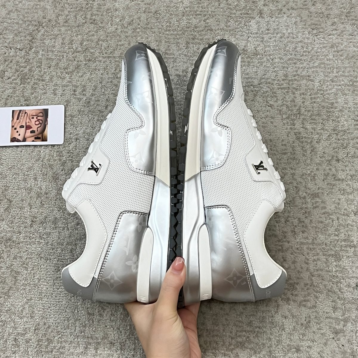 Louis Vuitton Monogram Mesh Leather Sneakers
