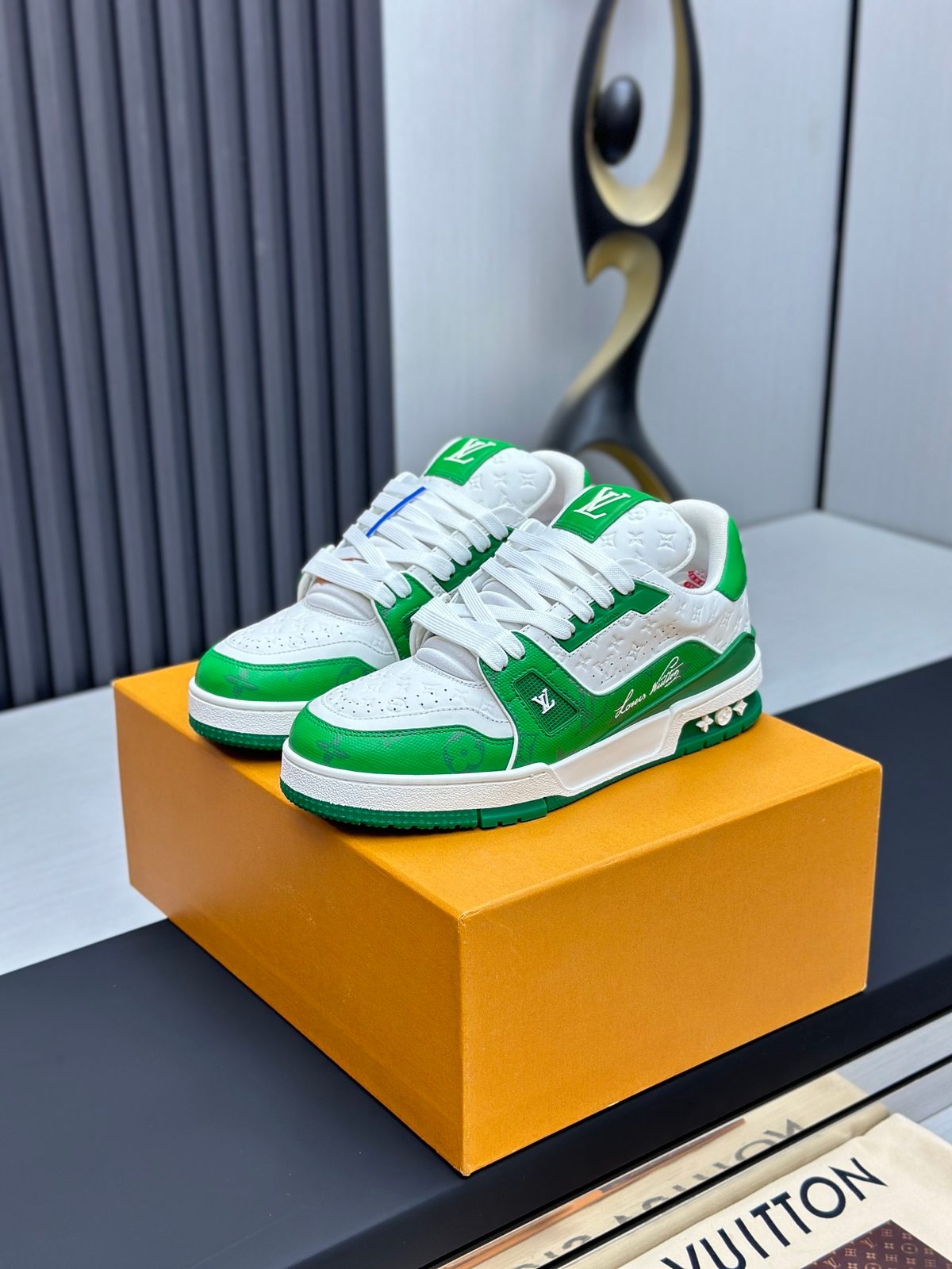 Louis Vuitton LV Trainer Green Sneakers