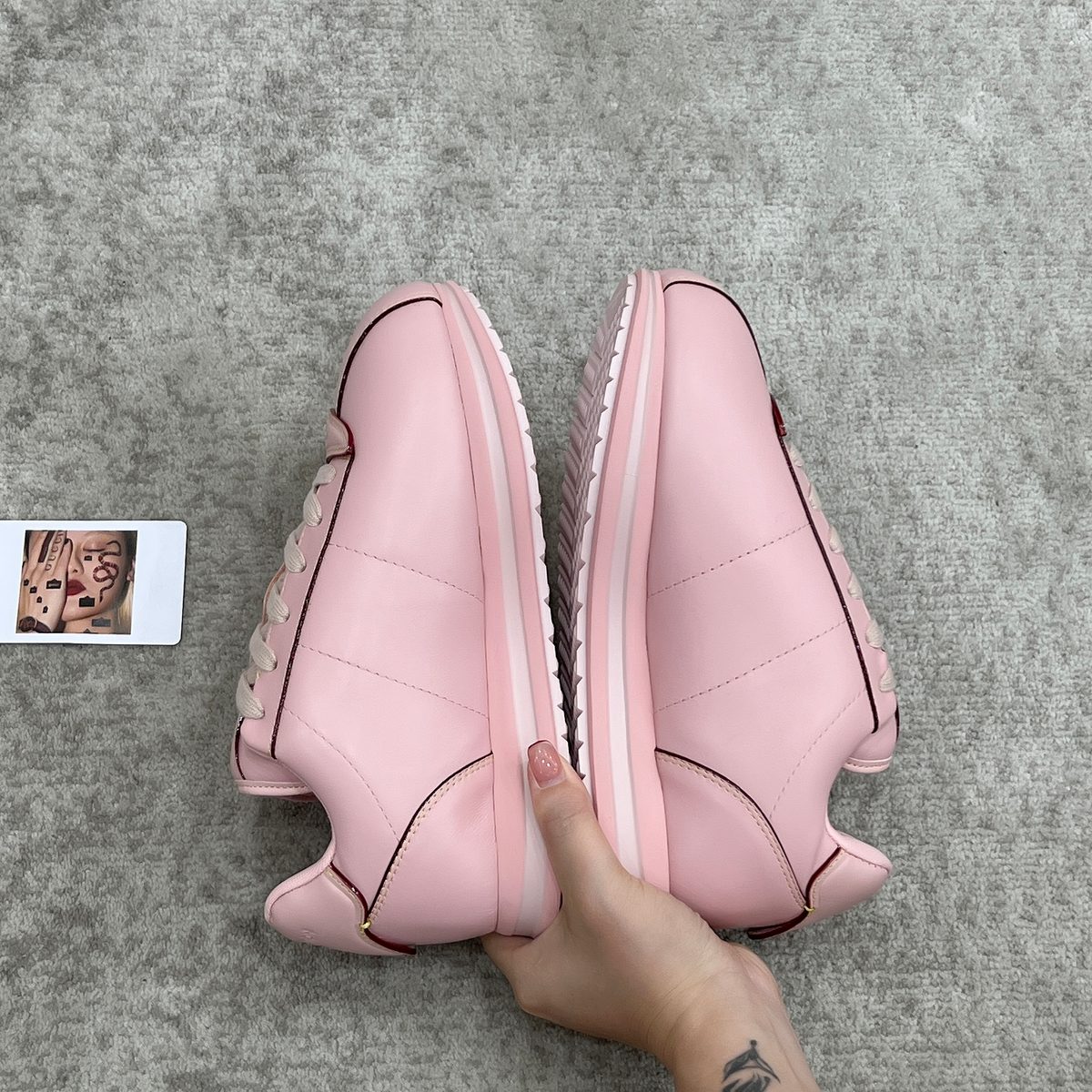 Louis Vuitton Pink Leather Runner Sneakers