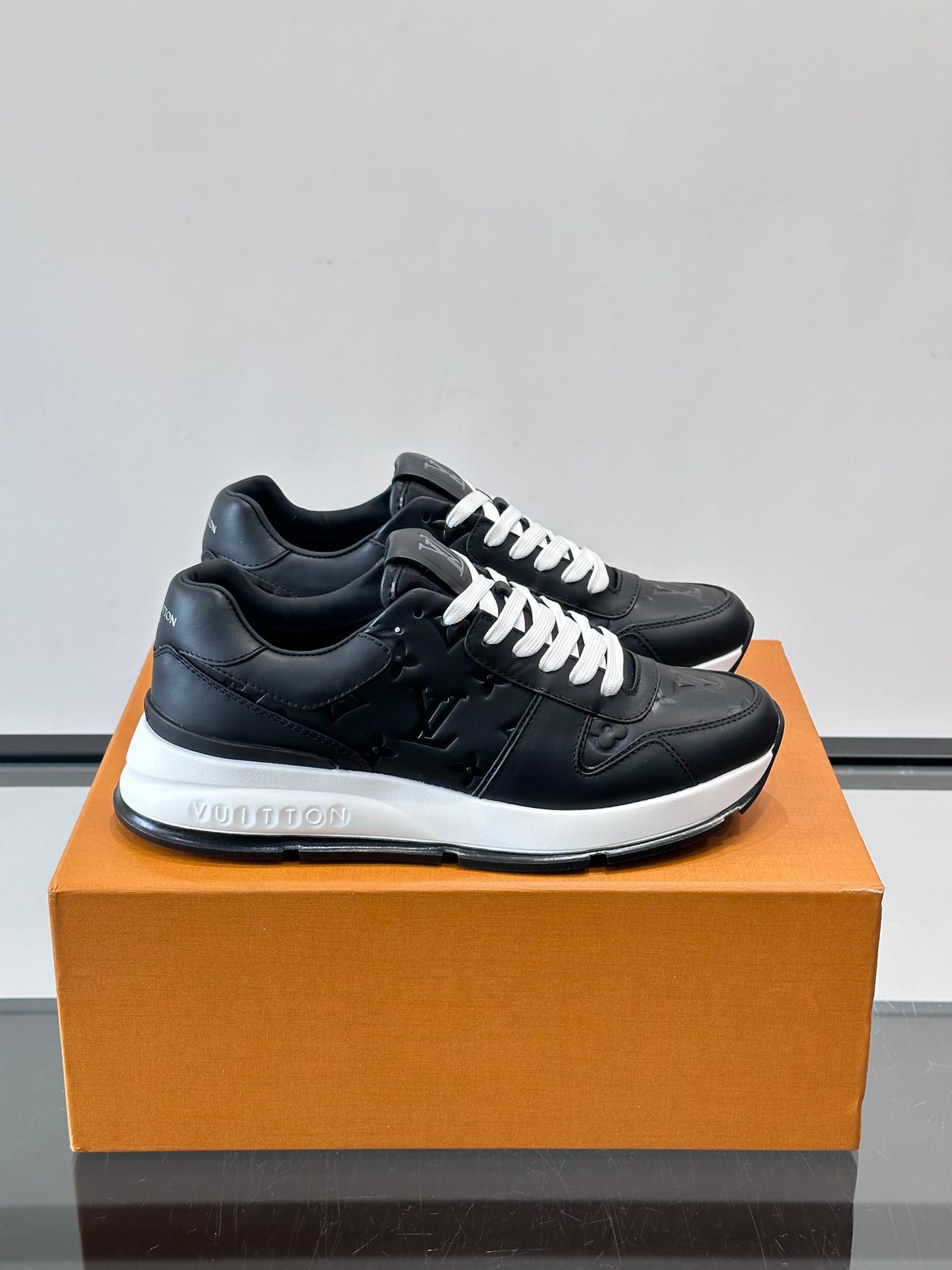 Louis Vuitton Black Leather Sneakers