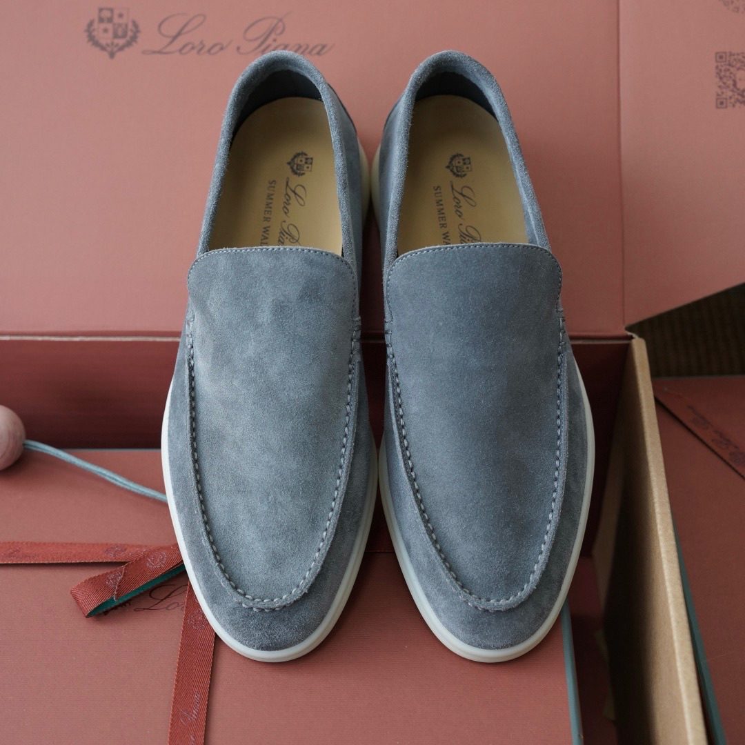 Loro Piana Suede Loafer Slip-On Shoes