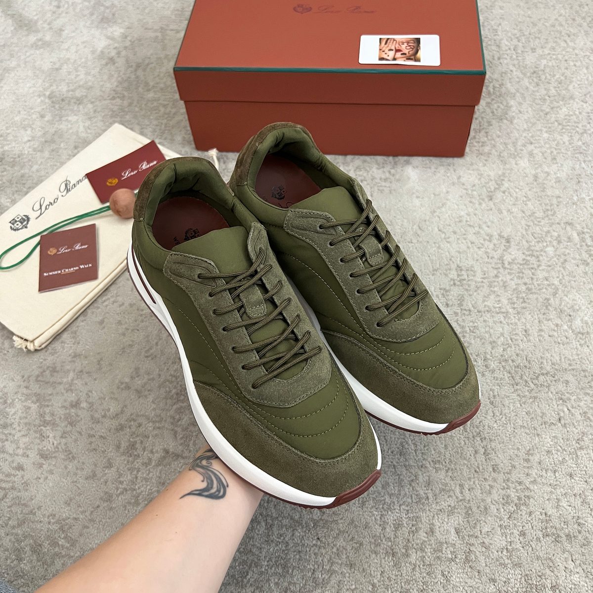 Loro Piana Mixed Material Runner Sneakers