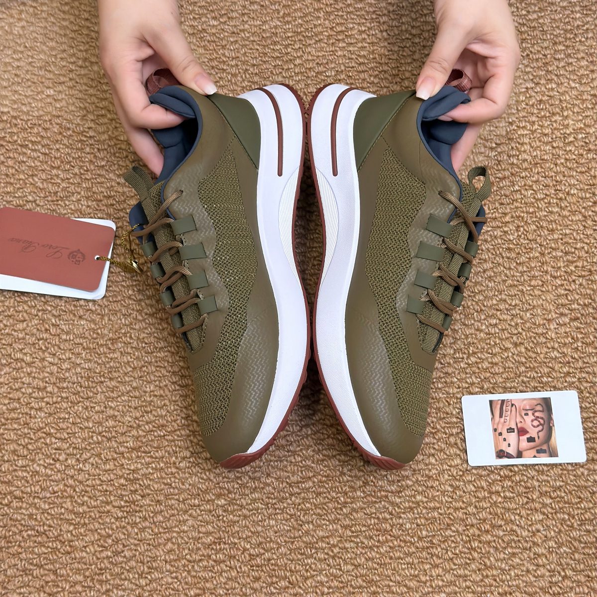 Loro Piana Mesh Lace-Up Sneakers