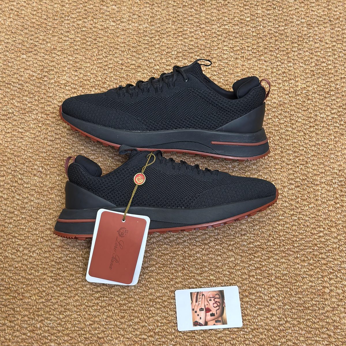 Loro Piana Black Mesh Running Sneakers