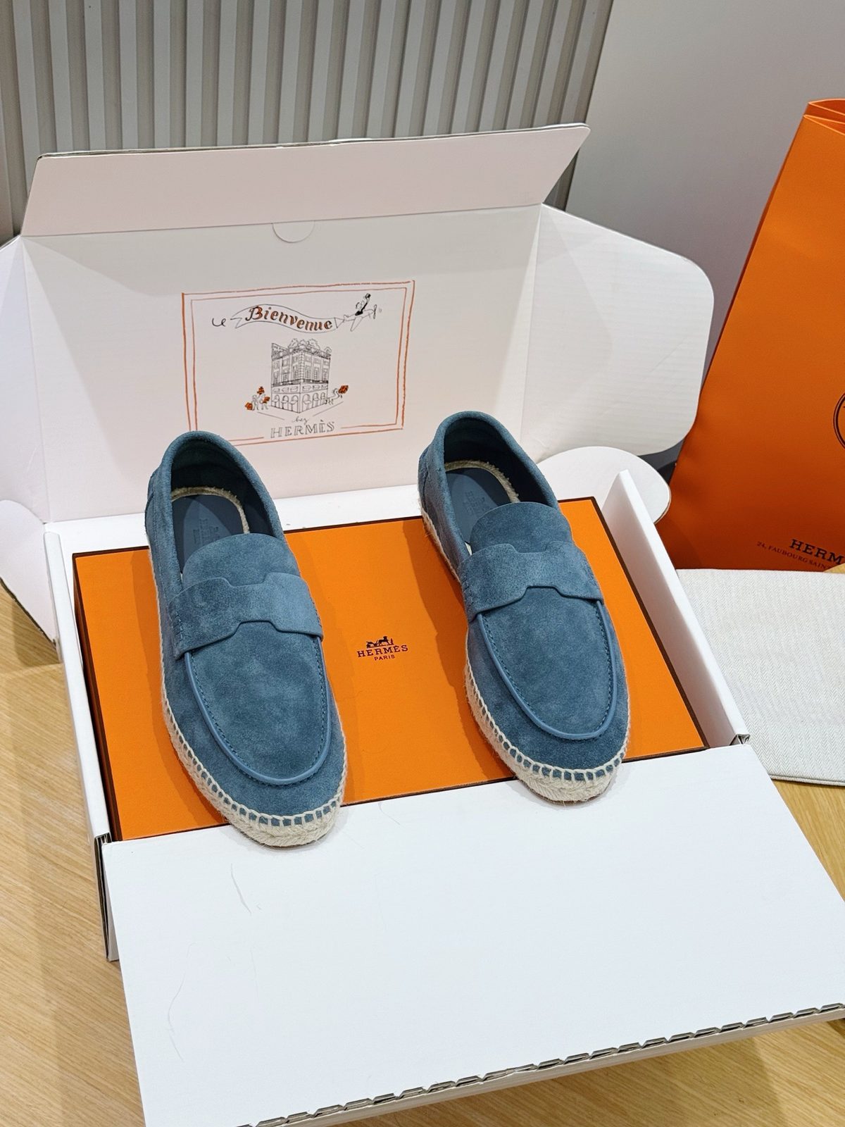 Hermès Espadrille Loafer Denim Blue