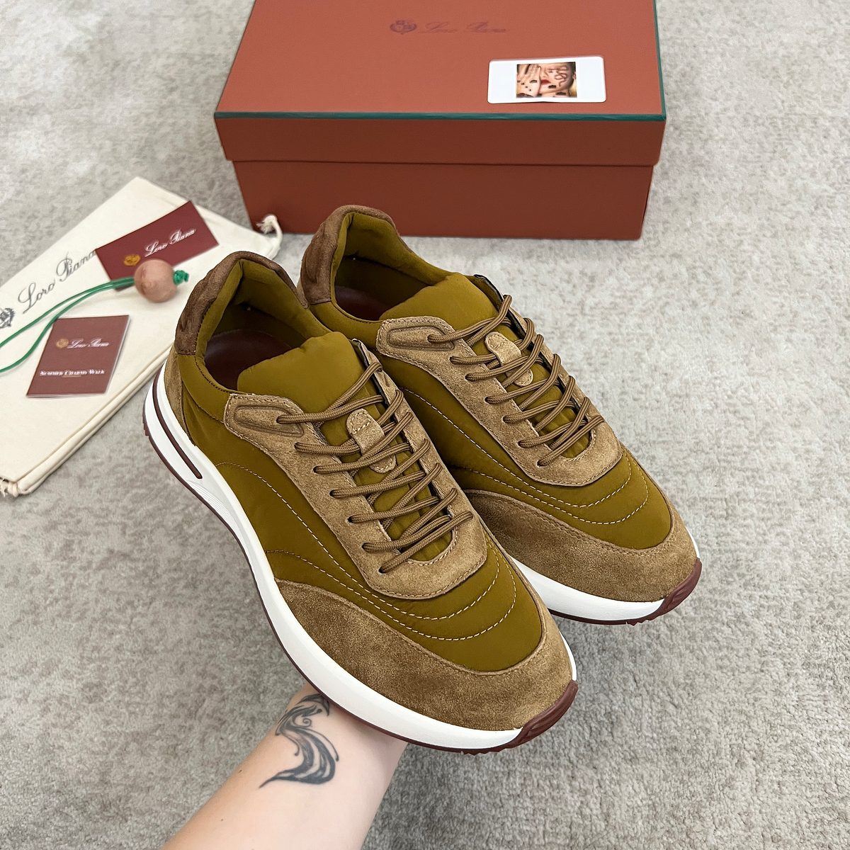 Loro Piana Mixed Material Runner Sneakers