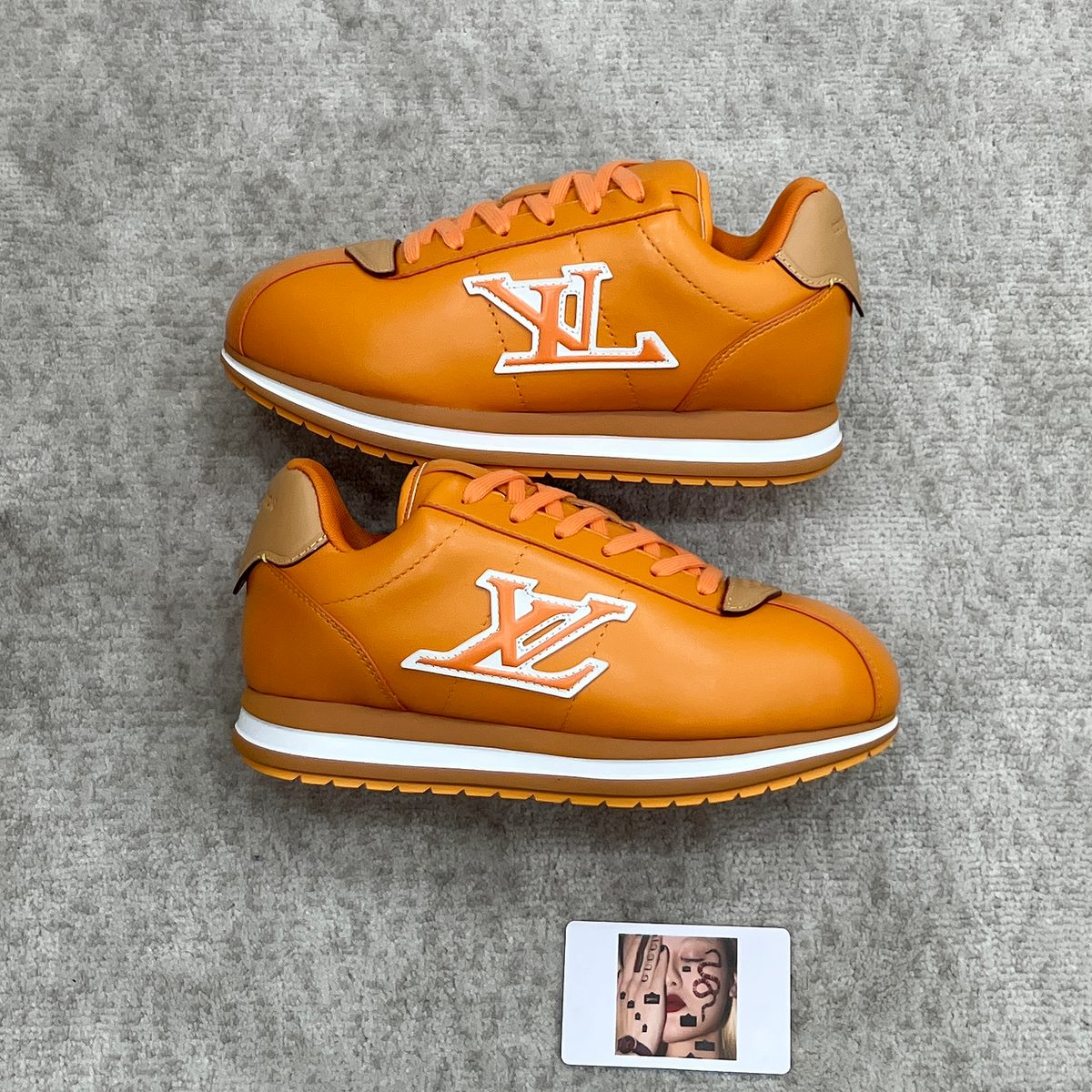 Louis Vuitton LV Leather Runner Sneakers Orange