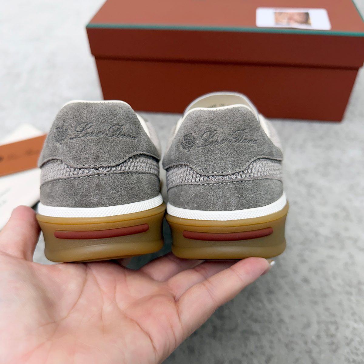 Loro Piana Suede Mesh Low-Top Sneakers