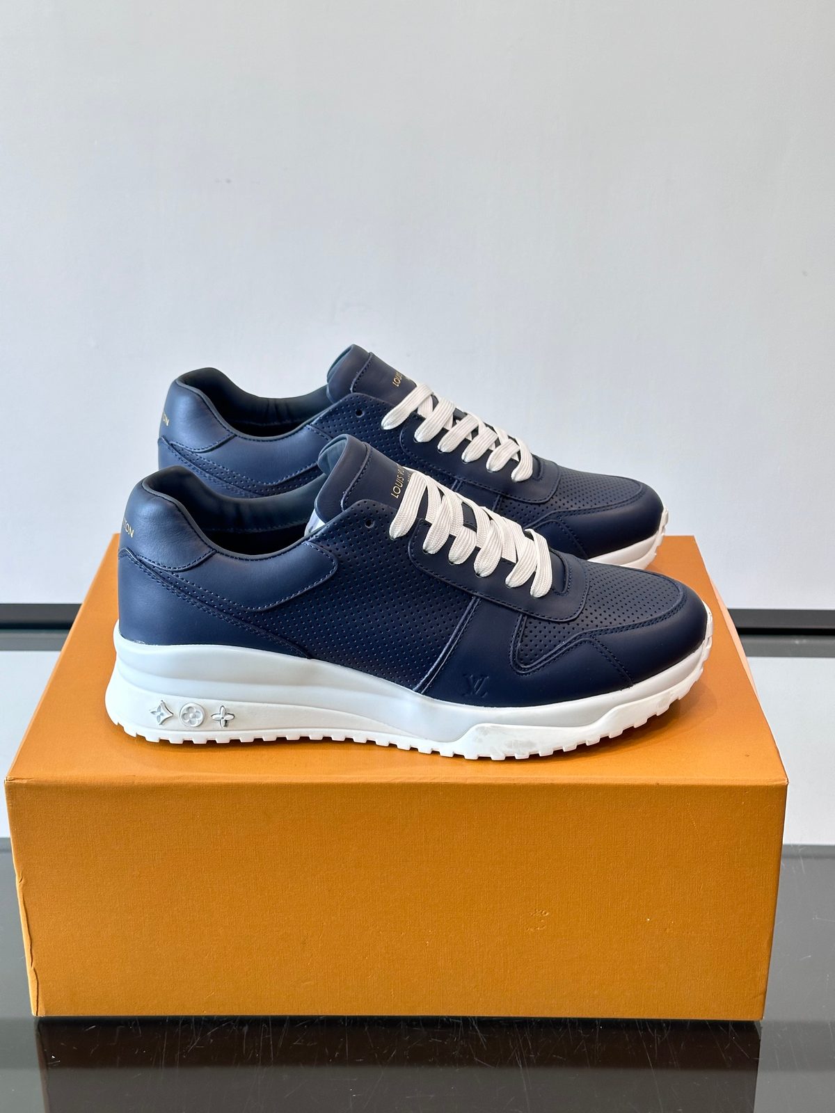 Louis Vuitton Navy Leather Runner Sneakers
