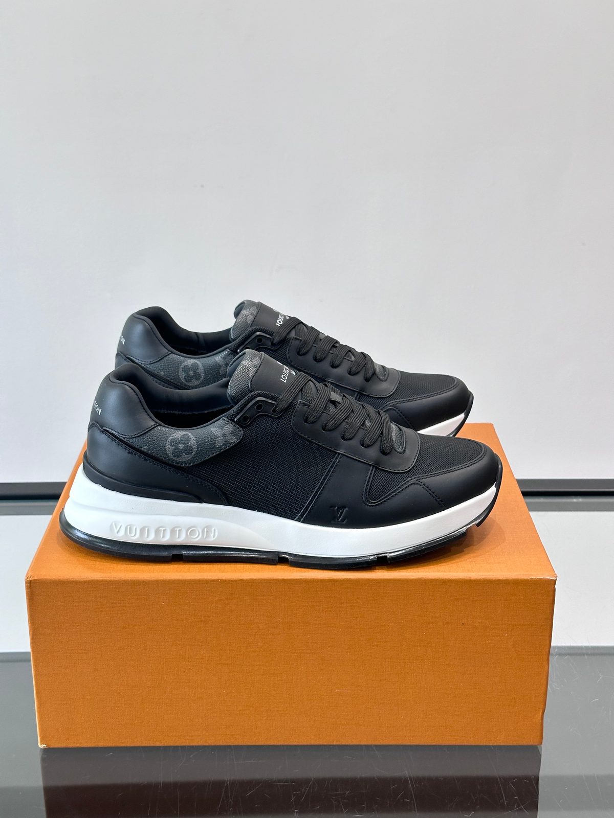 Louis Vuitton Black Leather Runner Sneakers