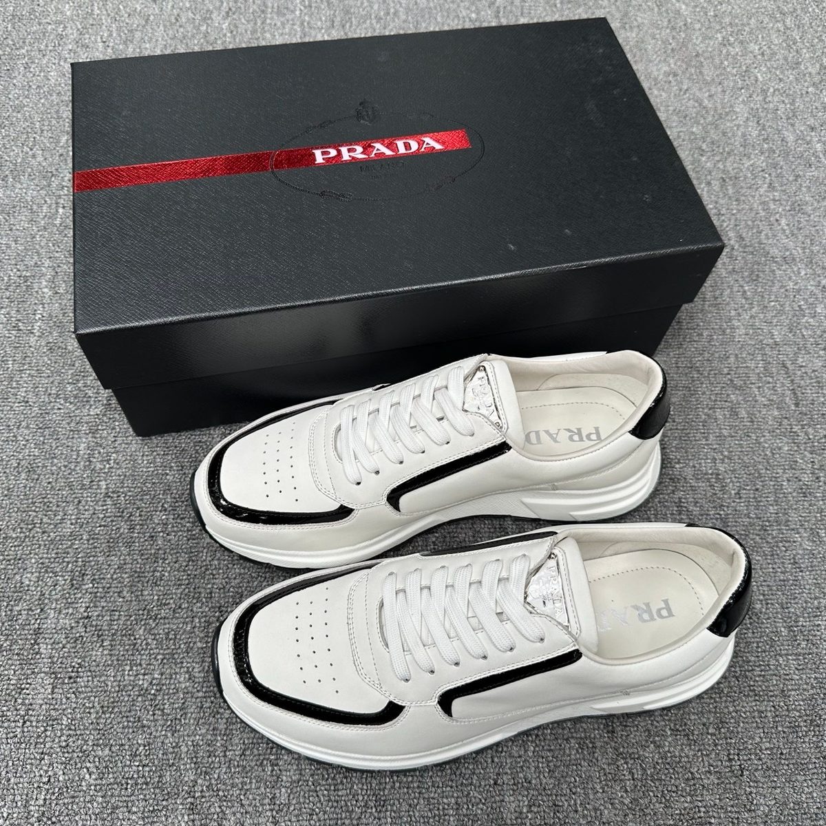 Prada America's Cup Sneaker White Black