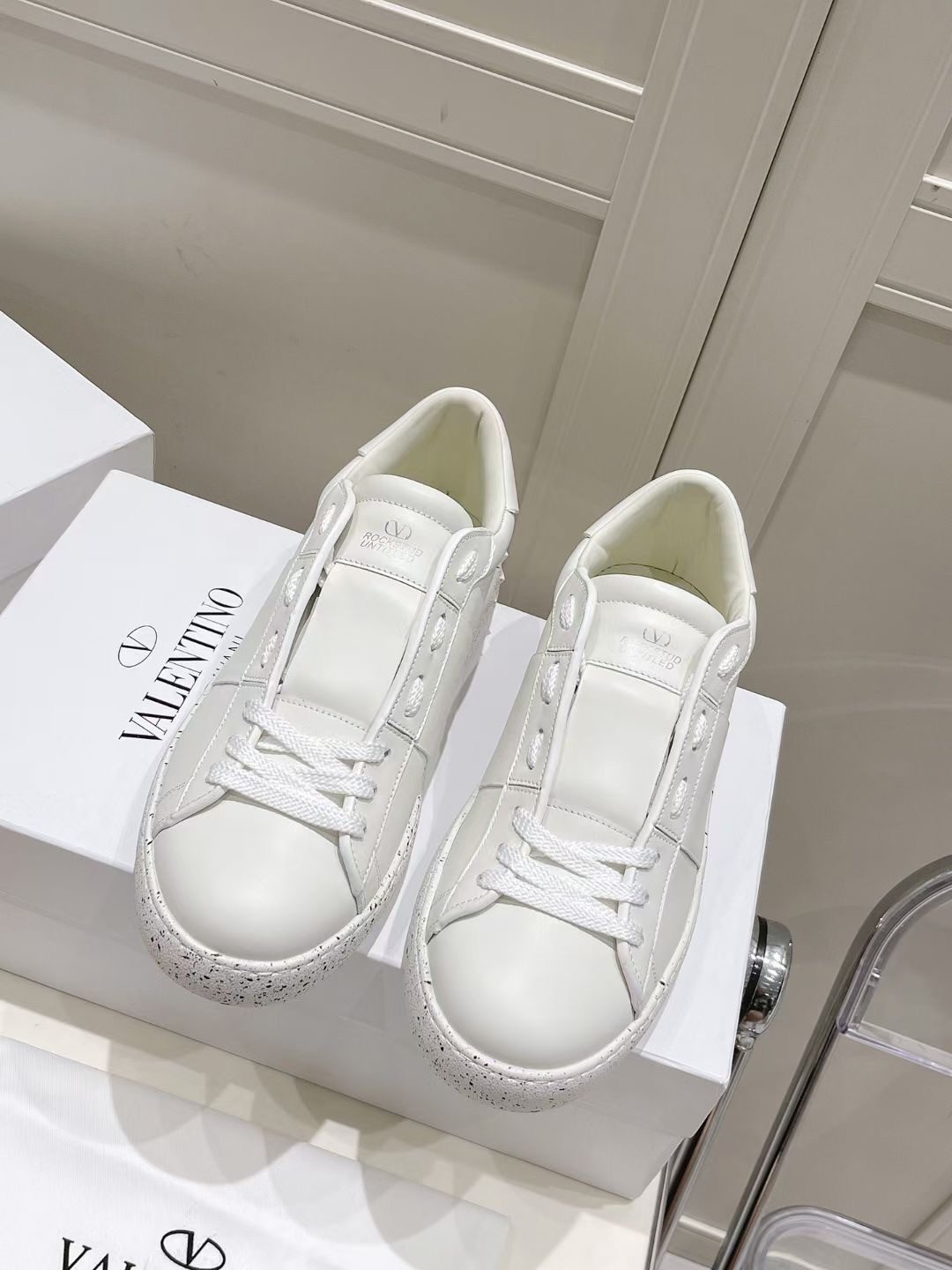 Valentino Garavani White Leather Sneakers