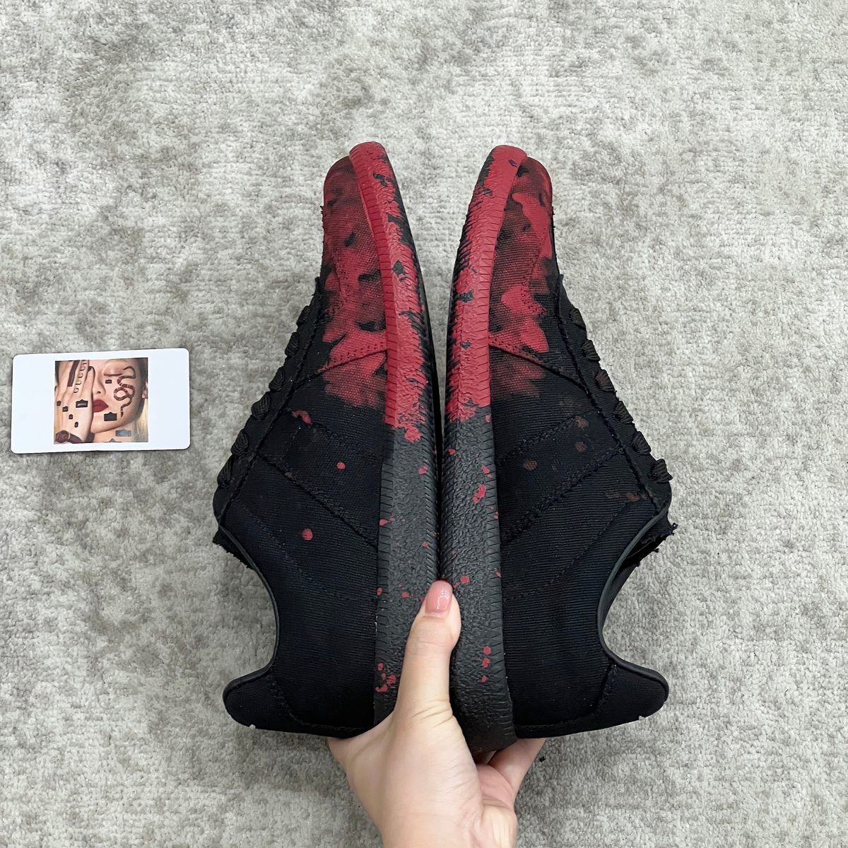 Maison Margiela Replica Low Red Splatter Black