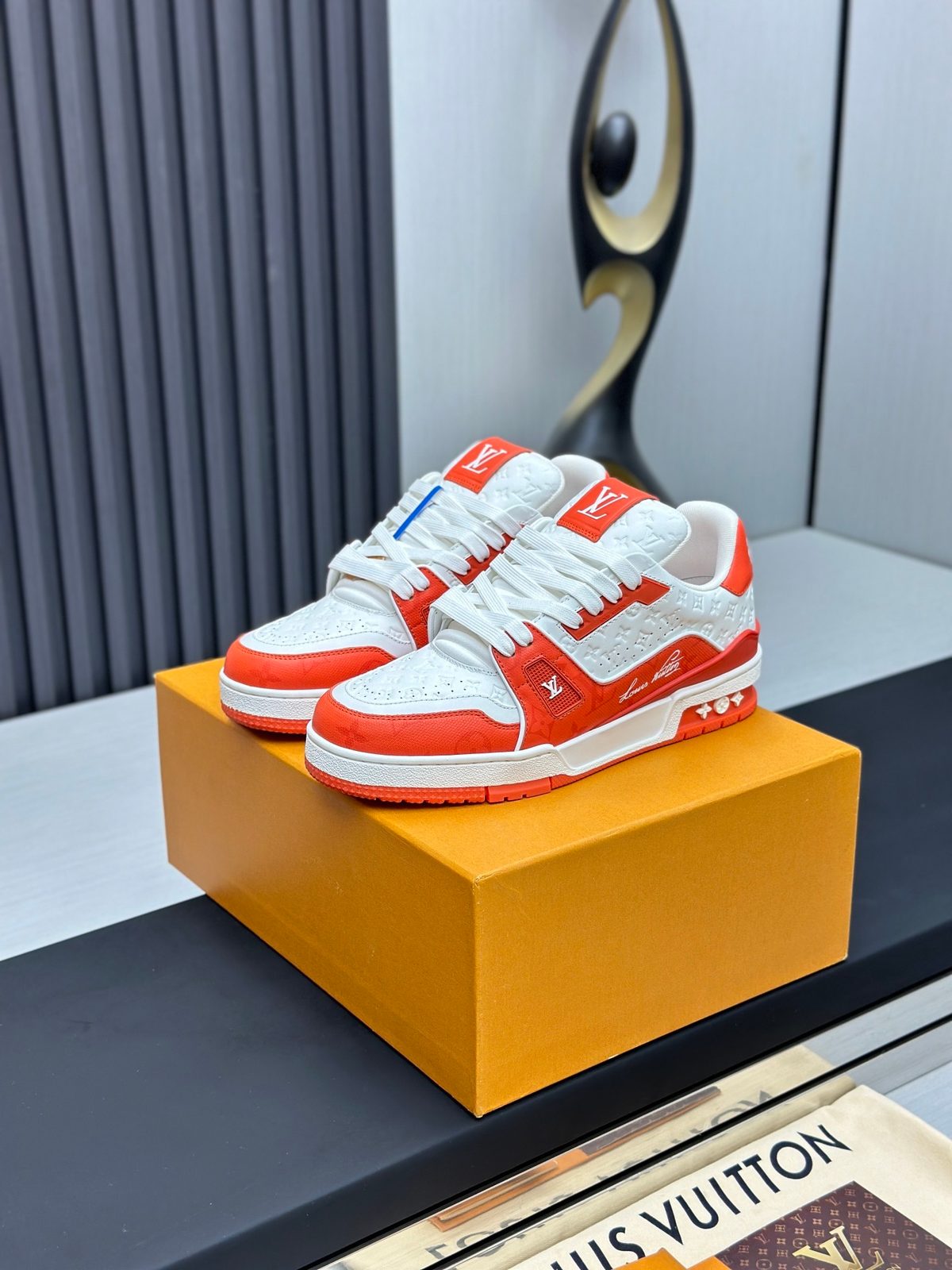 Louis Vuitton LV Trainer Red White Sneakers
