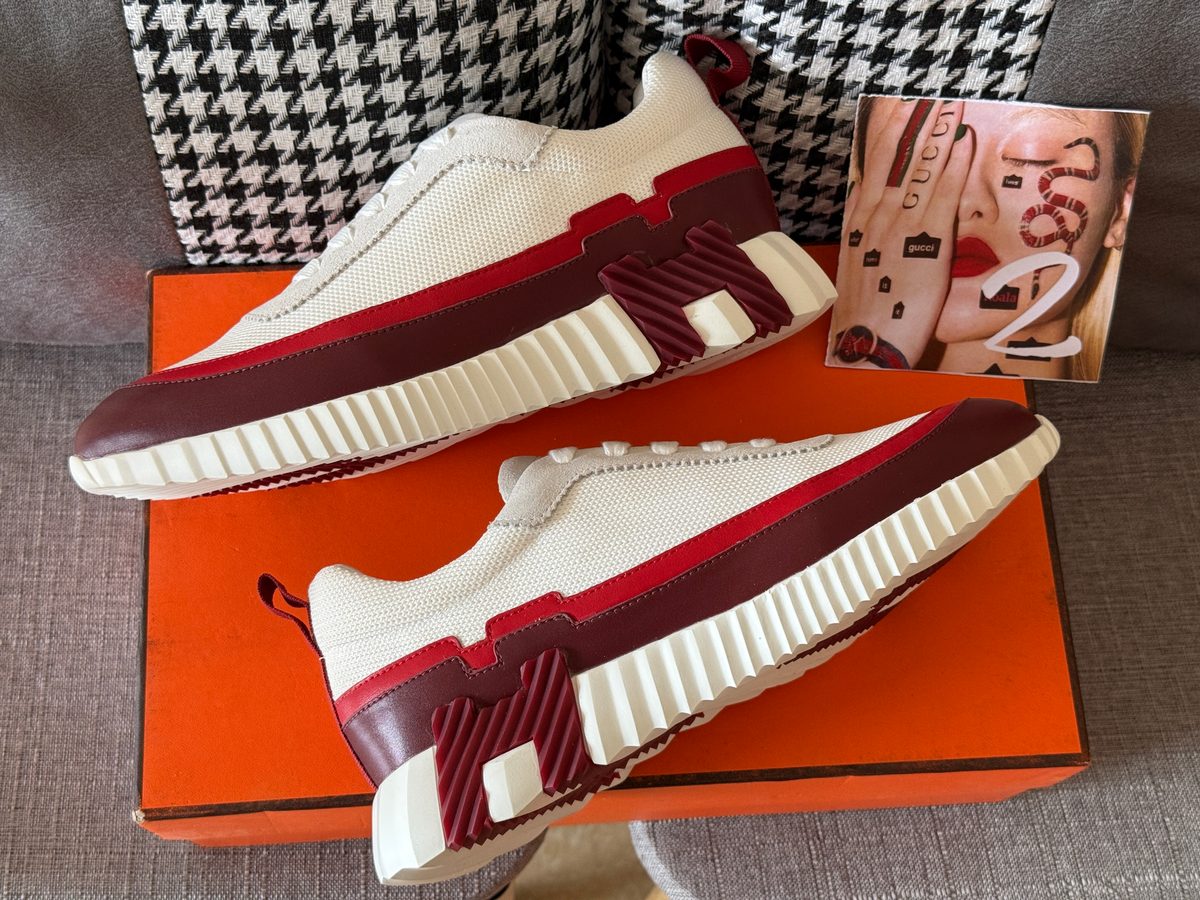 Gucci Chunky Sneaker Cream Red Burgundy