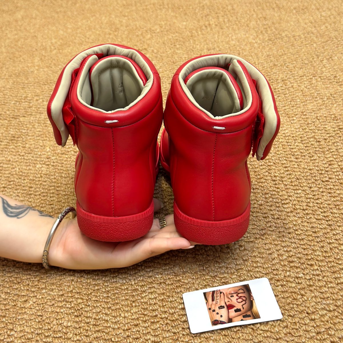 Maison Margiela Replica High-Top Sneaker Boots Red