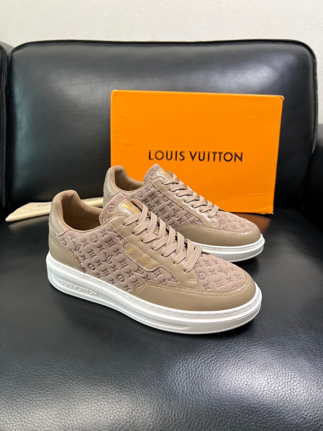 Louis Vuitton Monogram Canvas High-Top Sneakers