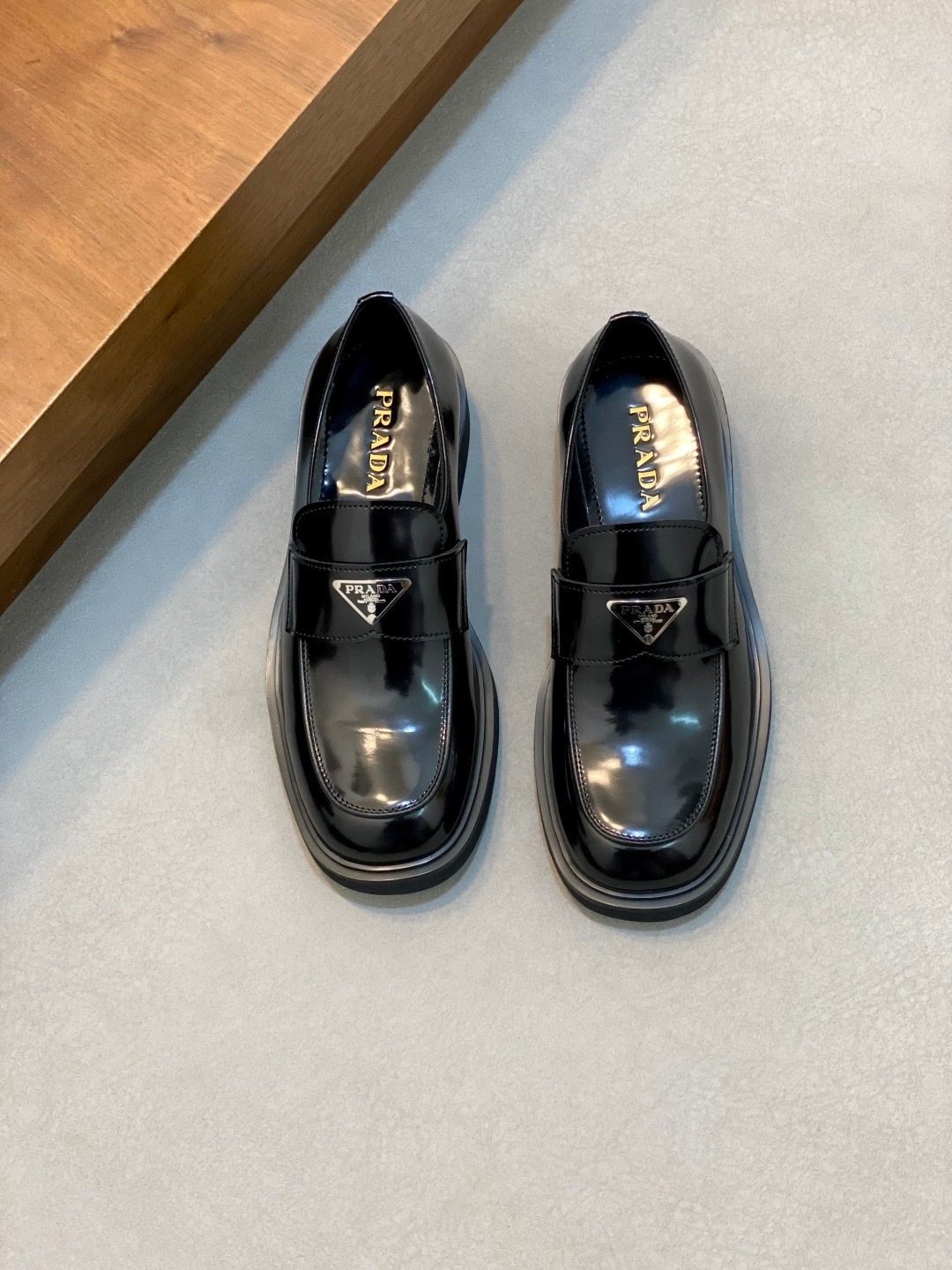 Prada Patent Leather Loafer Shoes