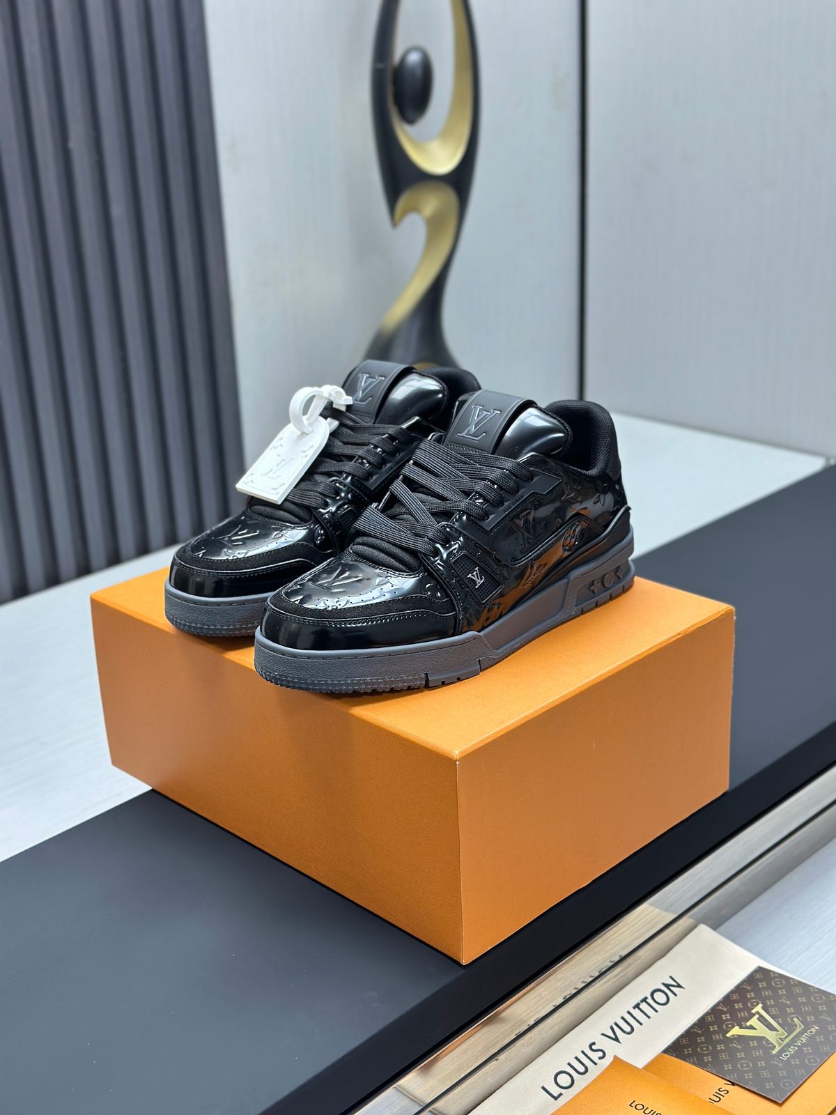 Louis Vuitton LV Trainer Black Patent