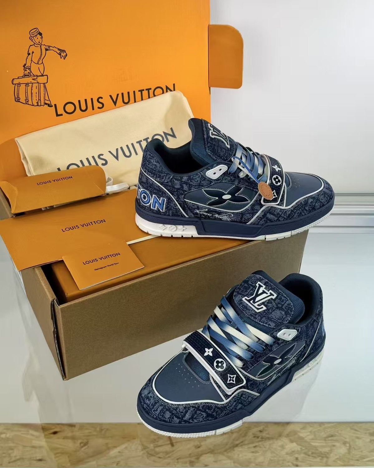 Louis Vuitton Monogram Canvas High-Top Sneakers