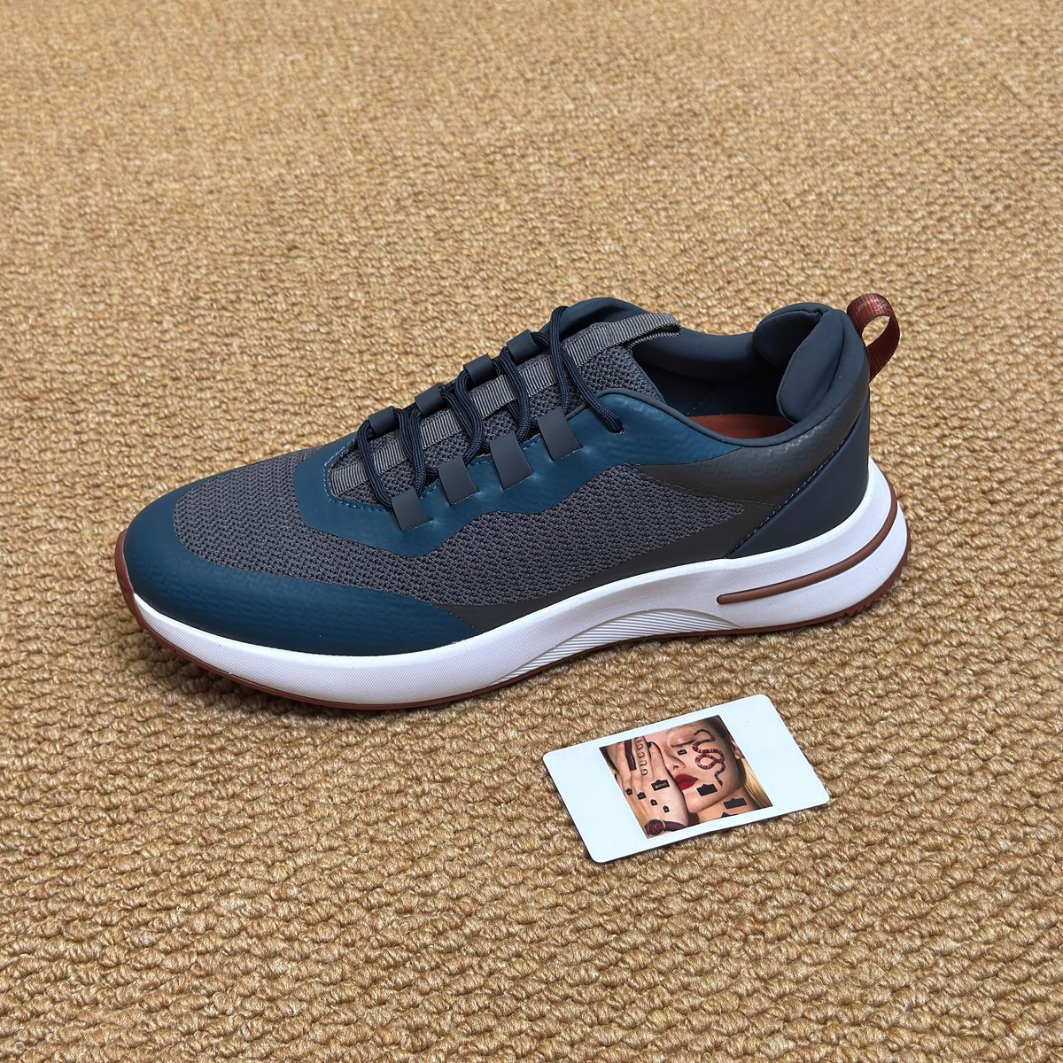 Loro Piana Men's Blue Mesh Sneakers