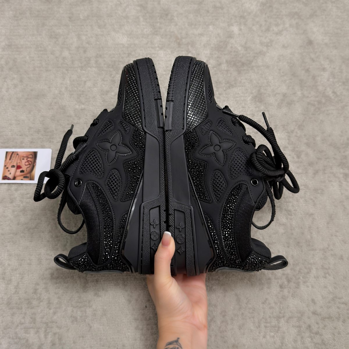 Louis Vuitton Monogram Leather High-Top Sneakers