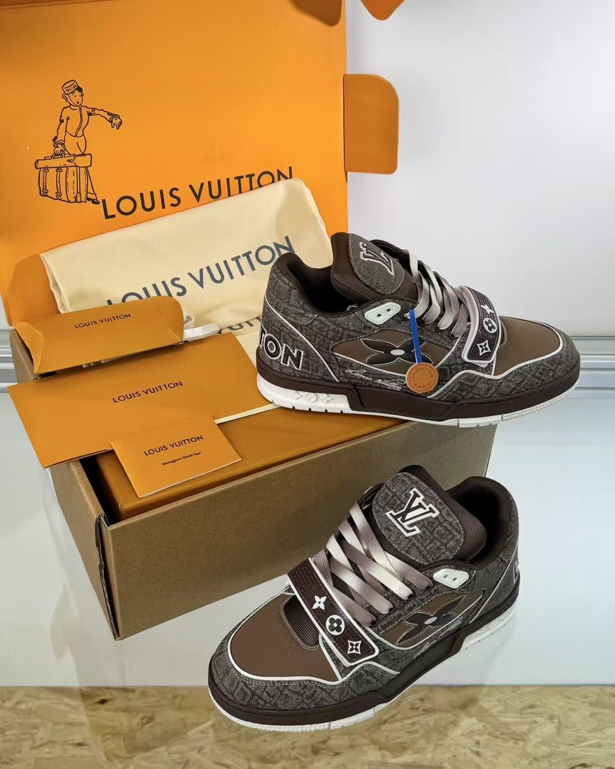 Louis Vuitton Monogram Canvas High-Top Sneakers