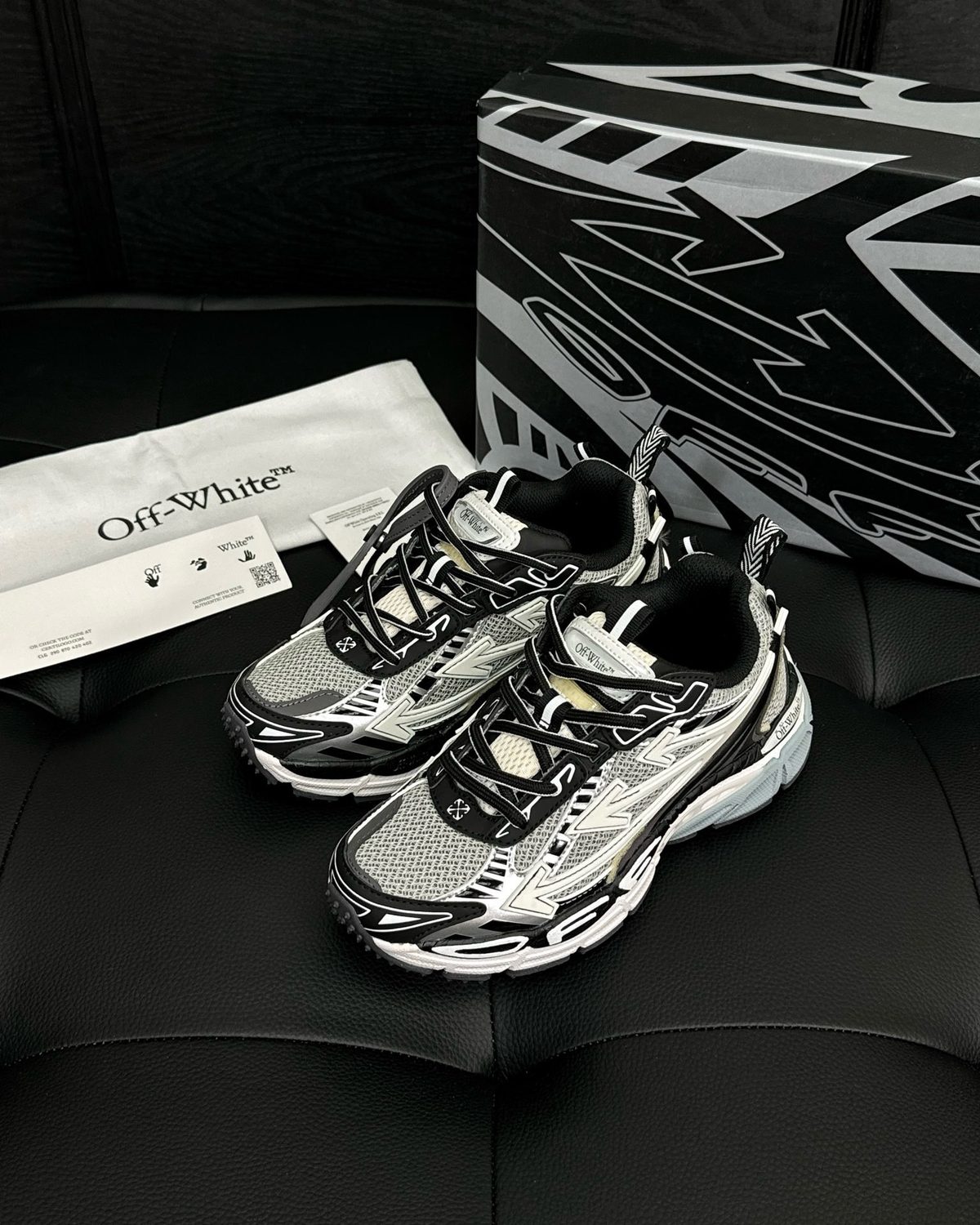 Off-White x New Balance 610T Black White