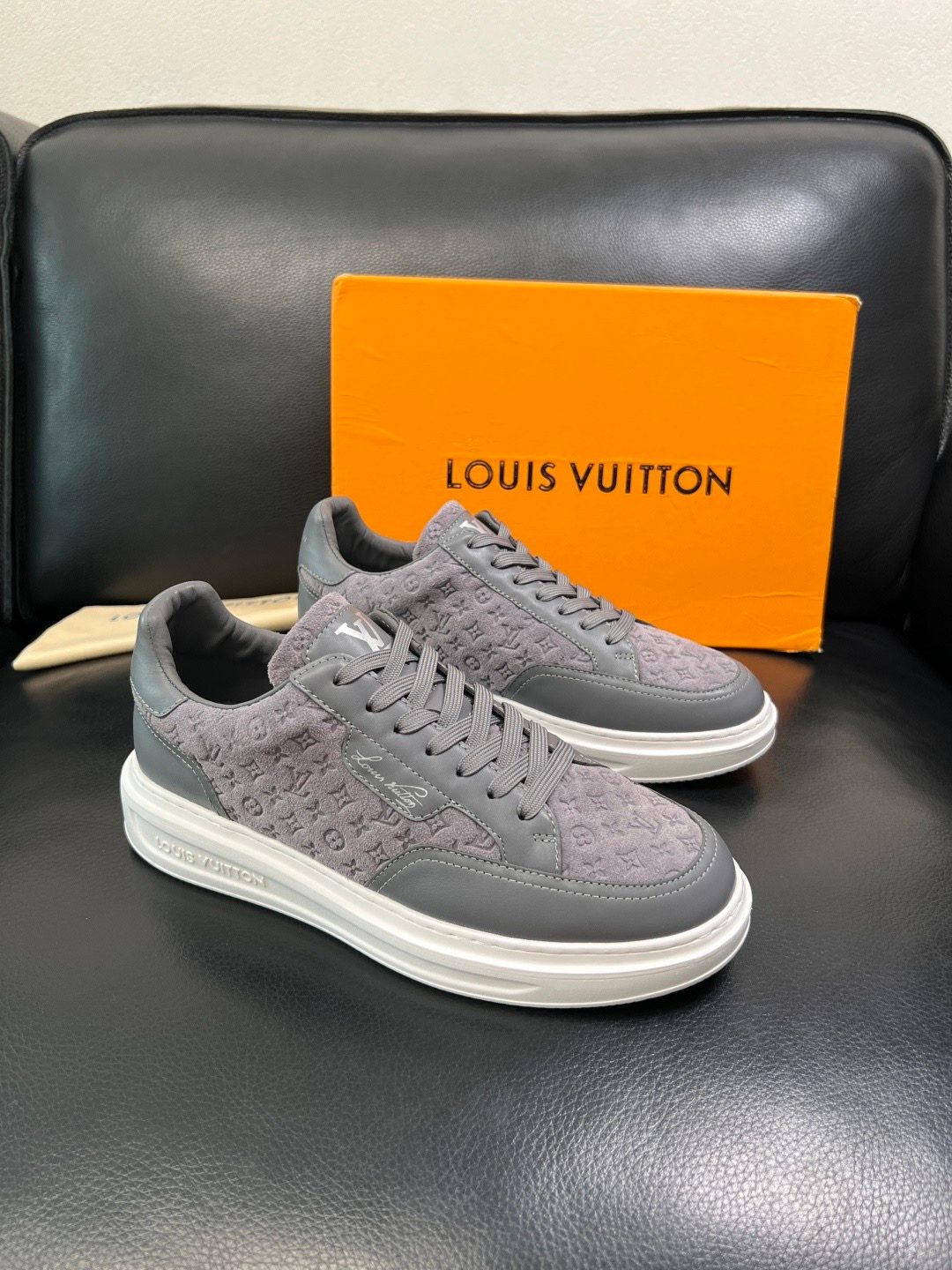 Louis Vuitton Monogram Canvas High-Top Sneakers