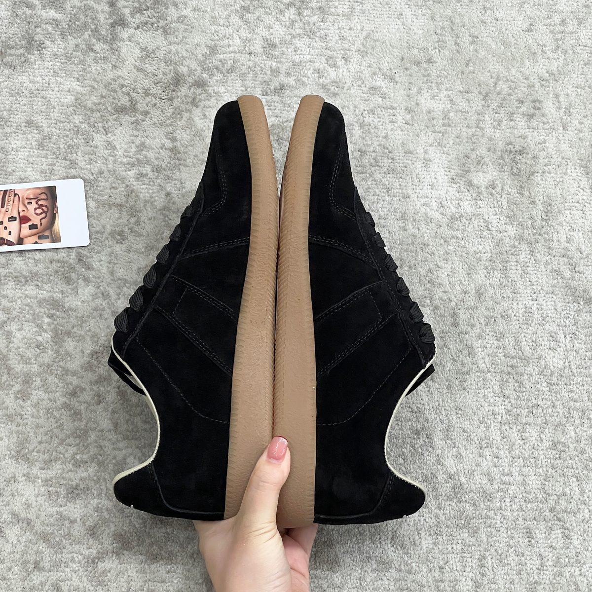 Veja Black Suede Low-Top Sneakers