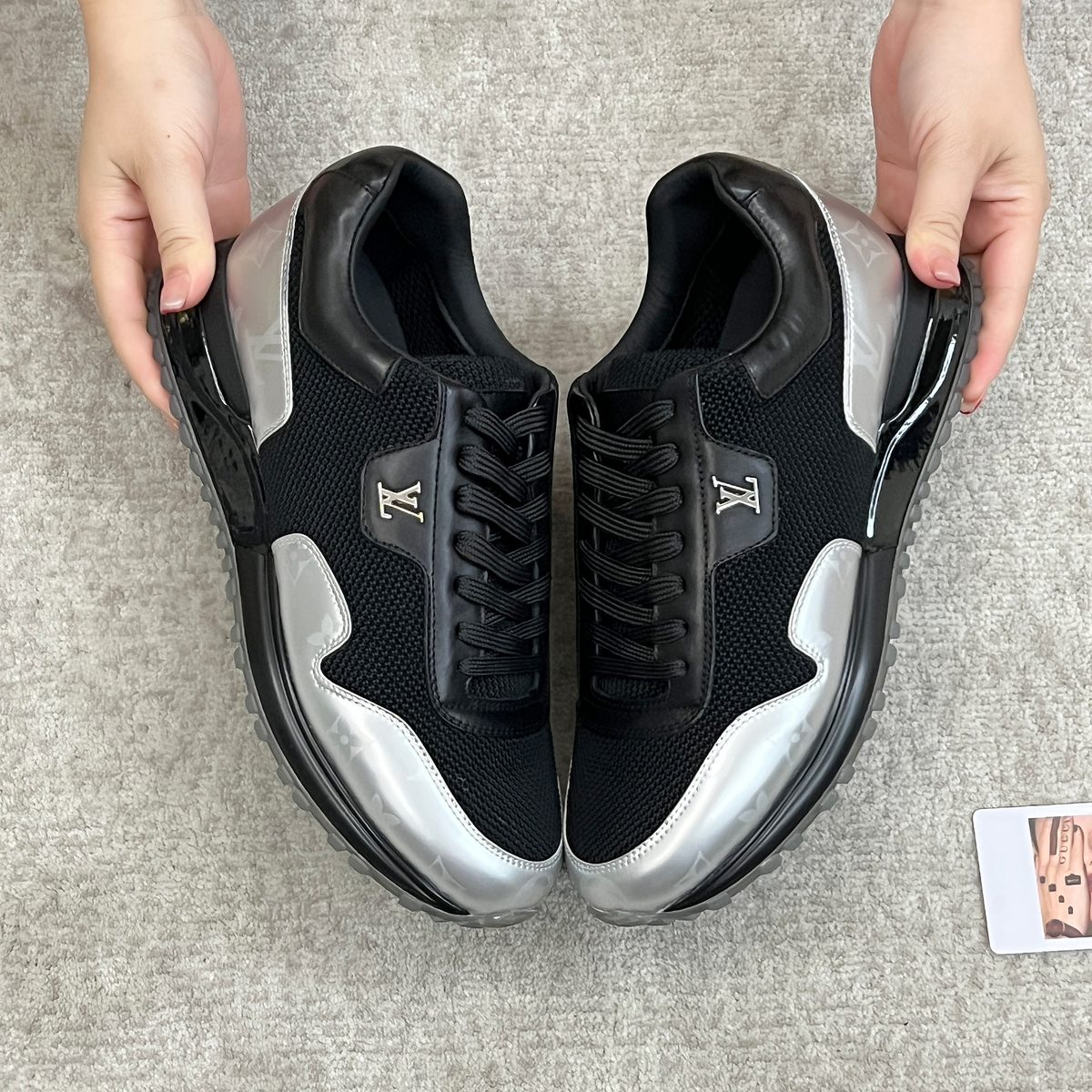 Louis Vuitton LV Trainer Sneakers Black Silver