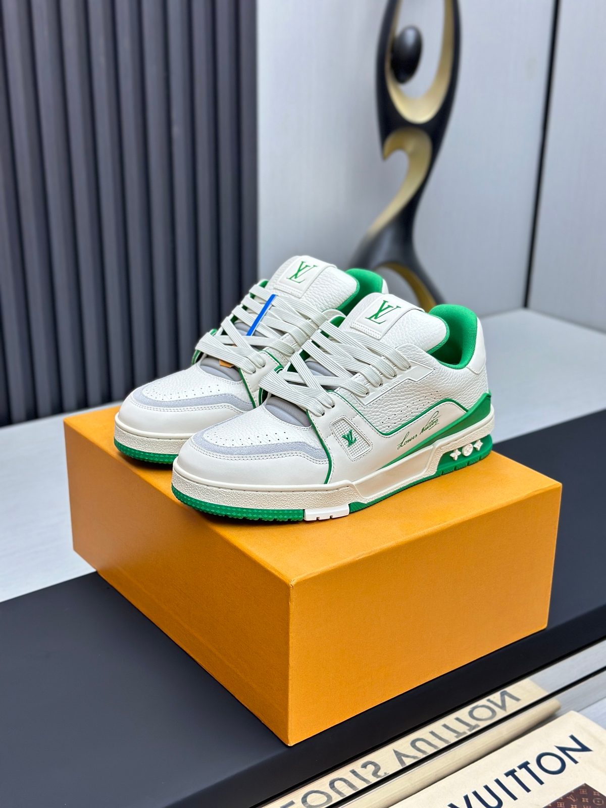 Louis Vuitton LV Trainer Sneaker Green White