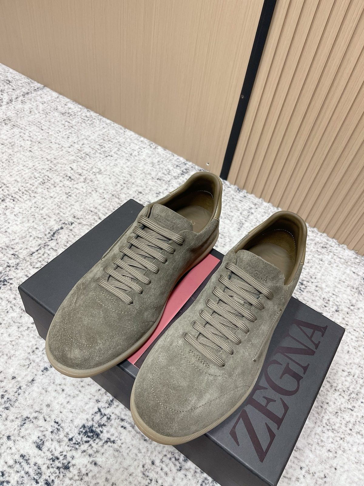 Zegna Suede Low-Top Sneakers