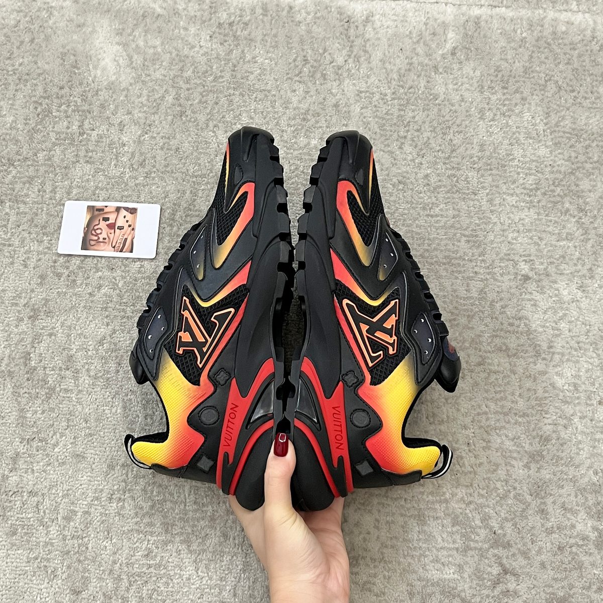 Volition Black Red Yellow Hiking Shoes