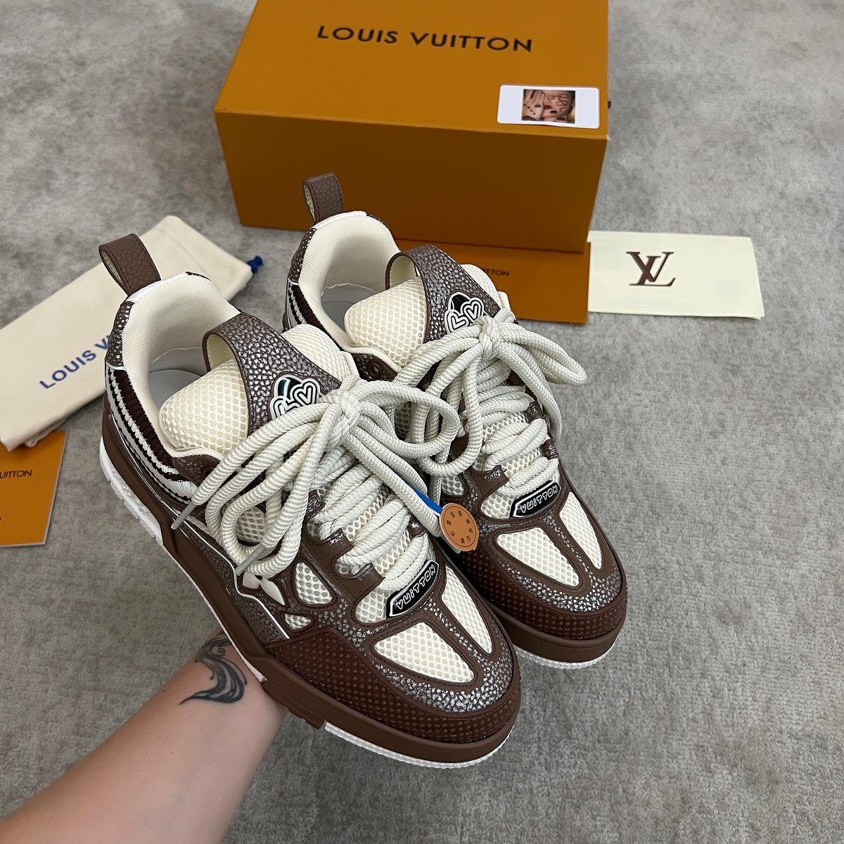 Louis Vuitton LV Trainer Sneakers Brown White