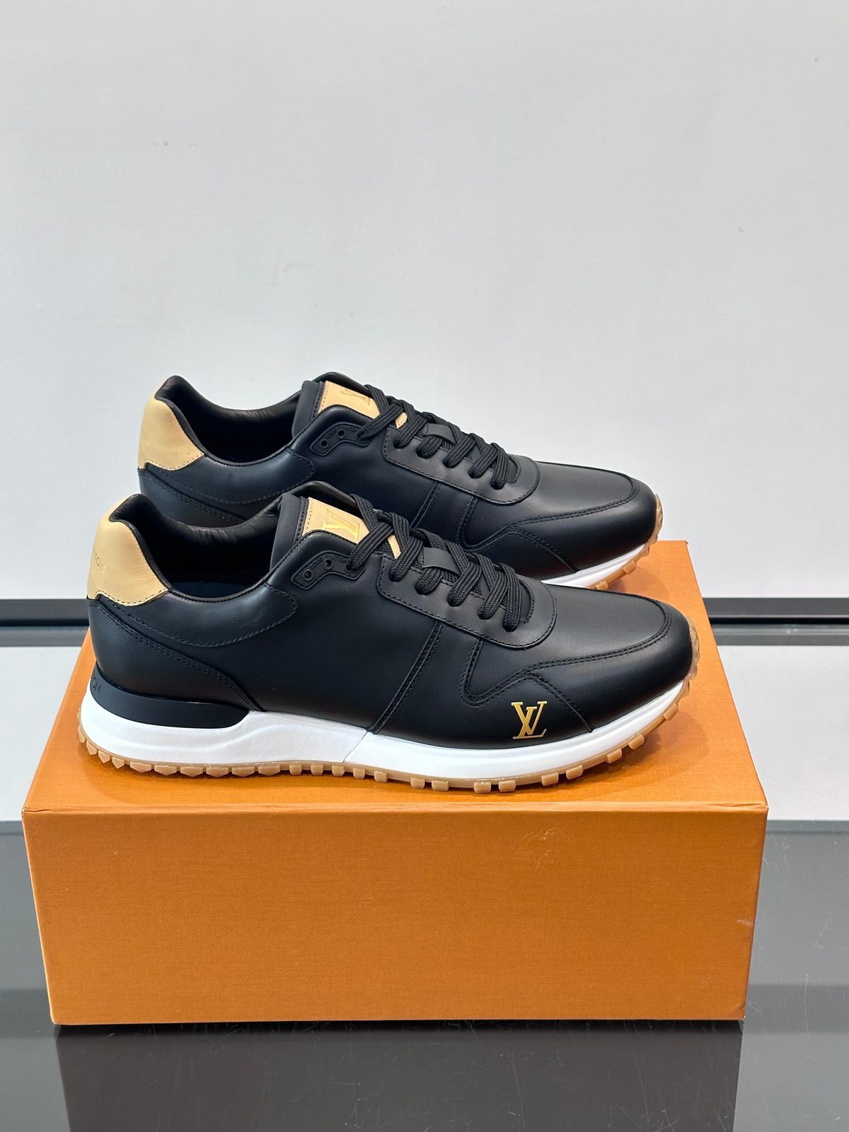 Louis Vuitton Black Leather Runner Sneakers