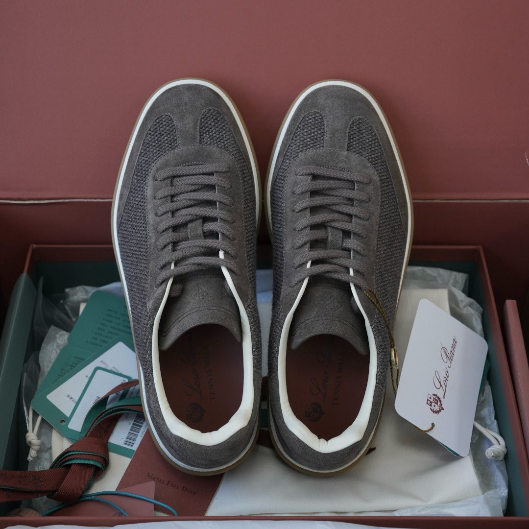 Loro Piana Nuages Mesh Suede Sneakers