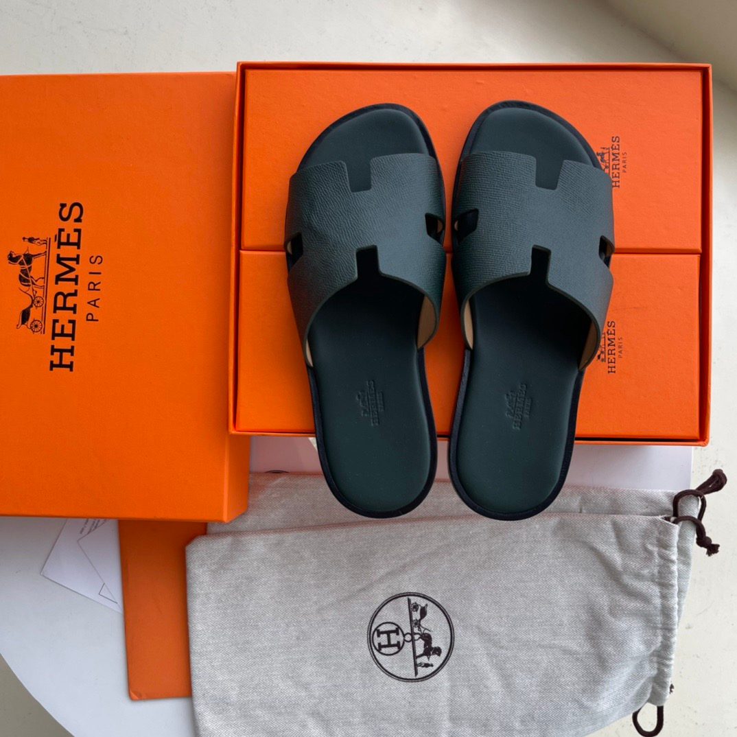 Hermès Chypre Canvas Slide Sandals