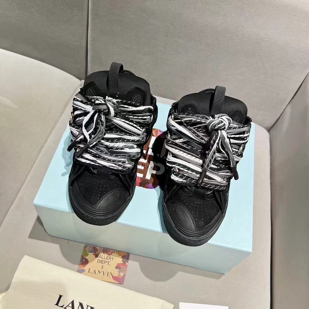 Lanvin Gallery Dept Curb Sneakers Black