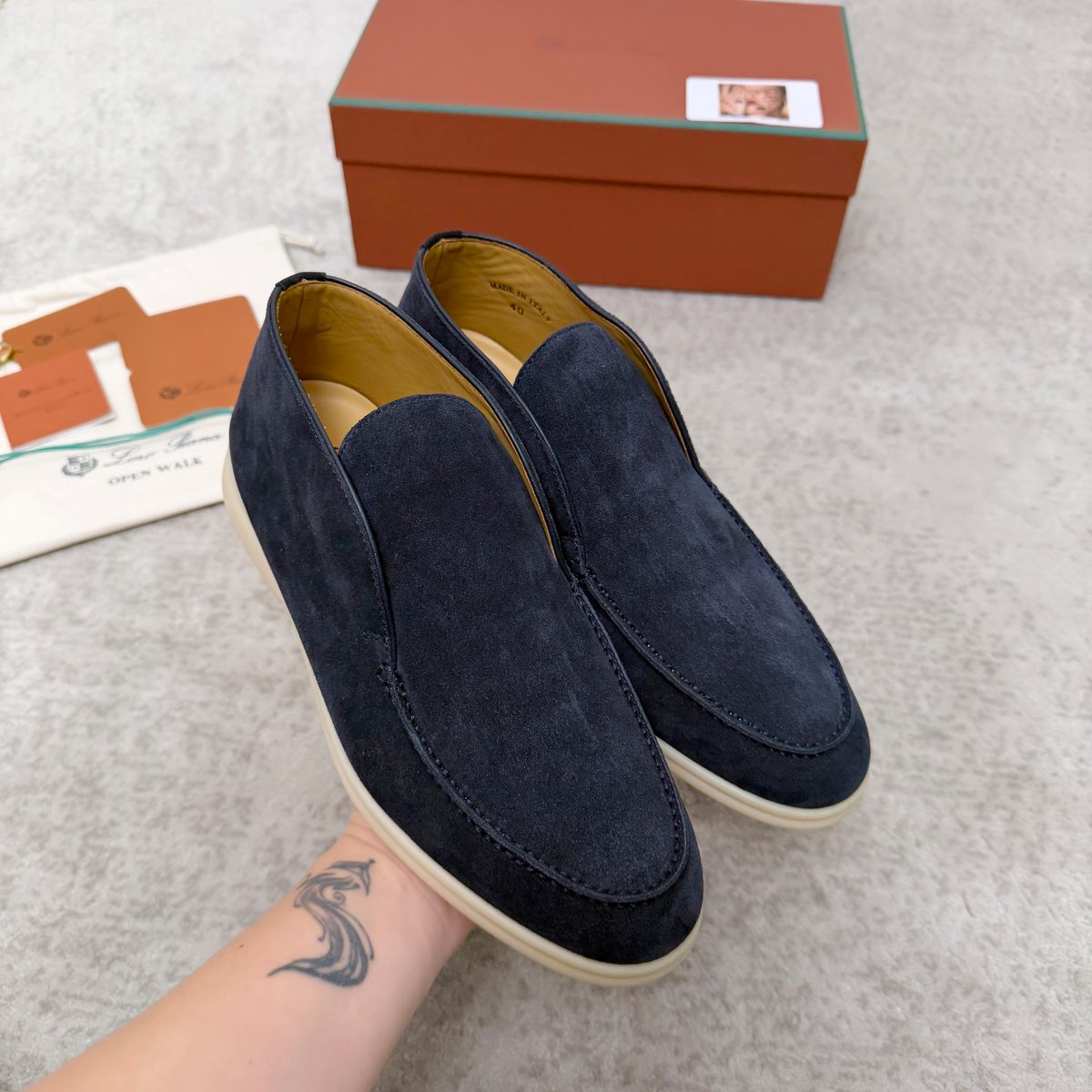 Loro Piana Suede Loafer Slip-On Shoes